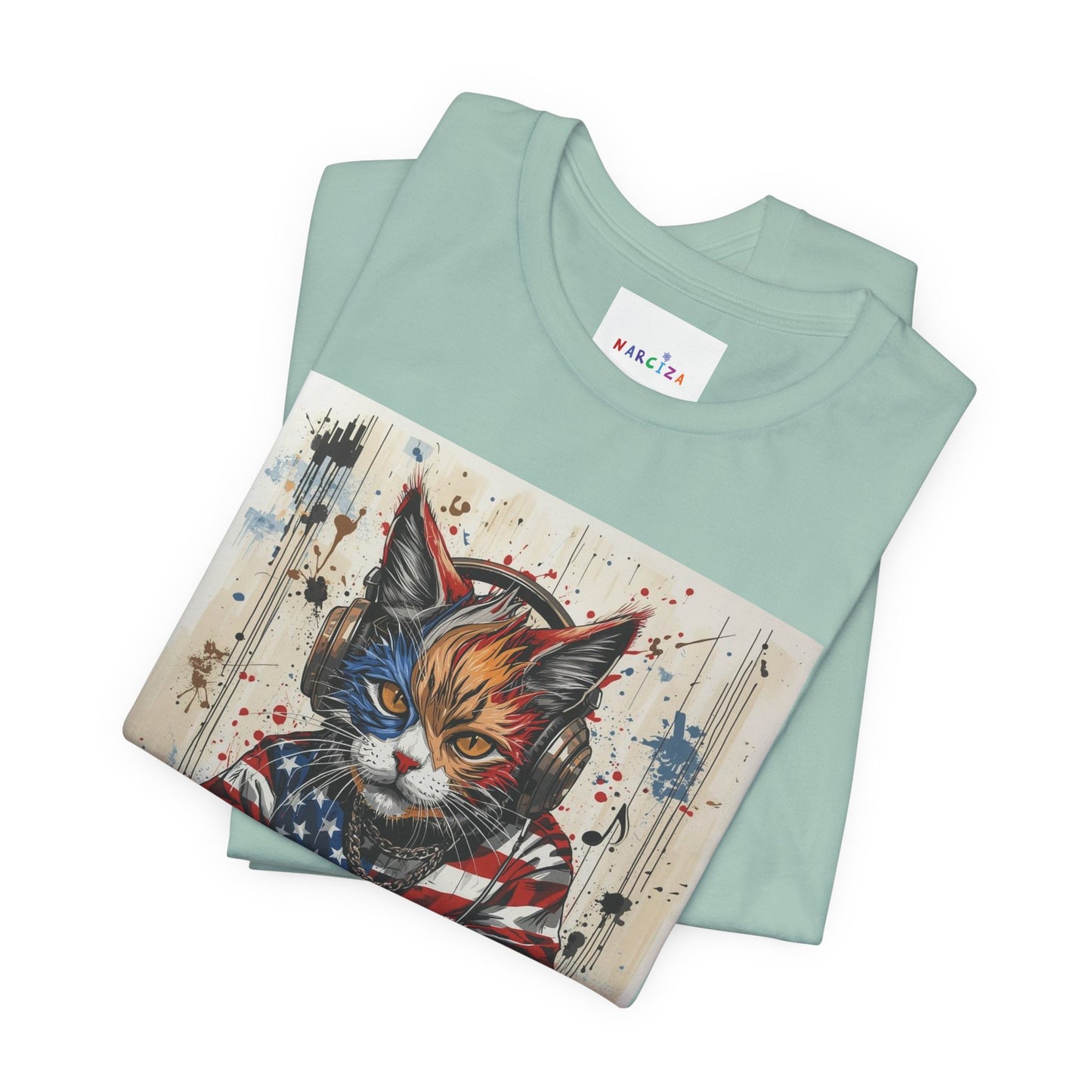 Scratch Cat DJ  — Narciza Unisex T‑Shirt