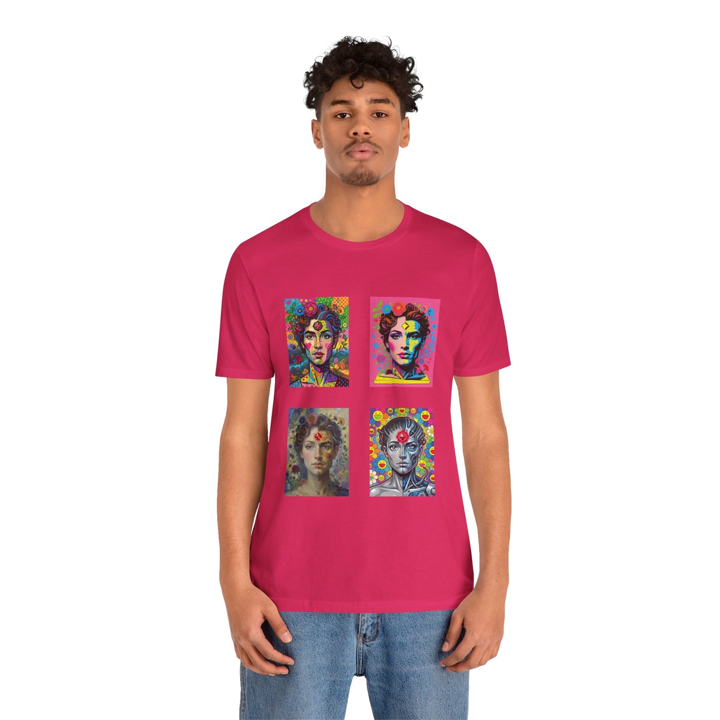 Fluid Art Faces - Unisex NARCIZA Tee