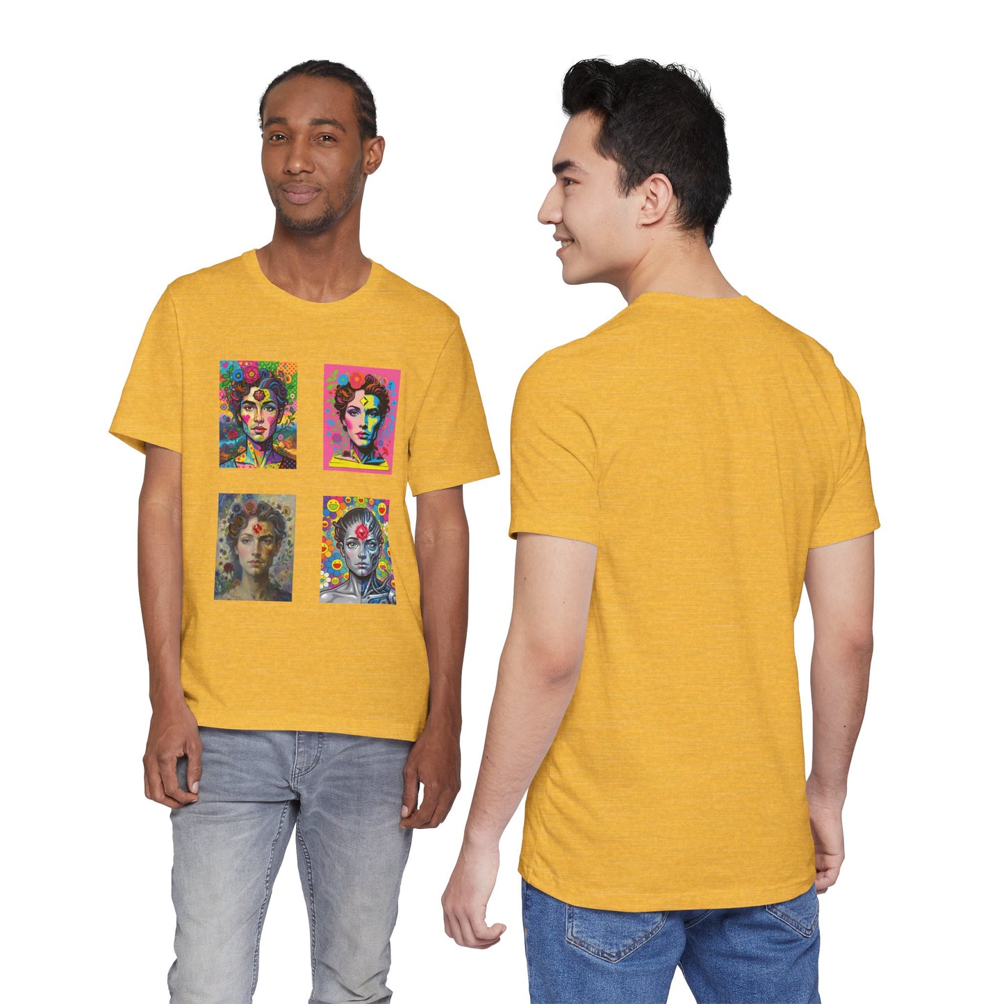 Fluid Art Faces - Unisex NARCIZA Tee
