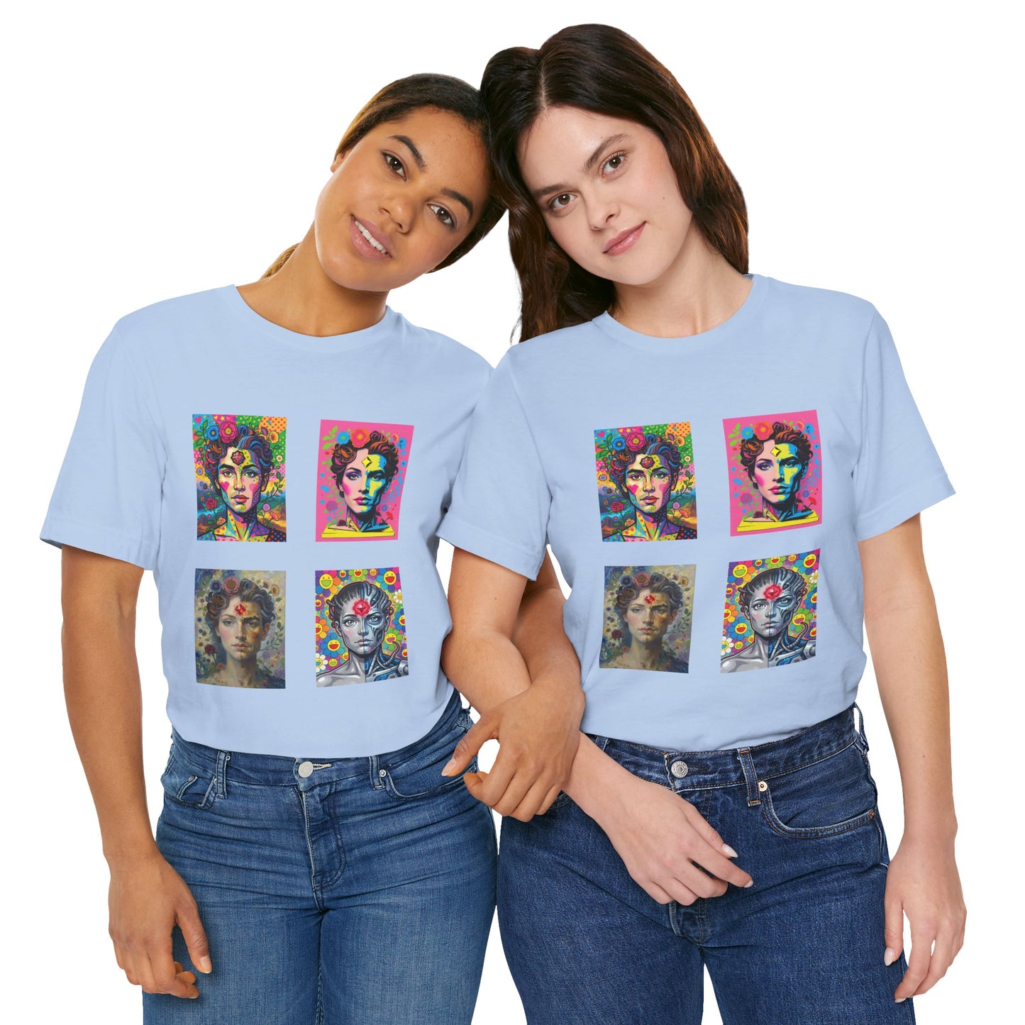 Fluid Art Faces - Unisex NARCIZA Tee
