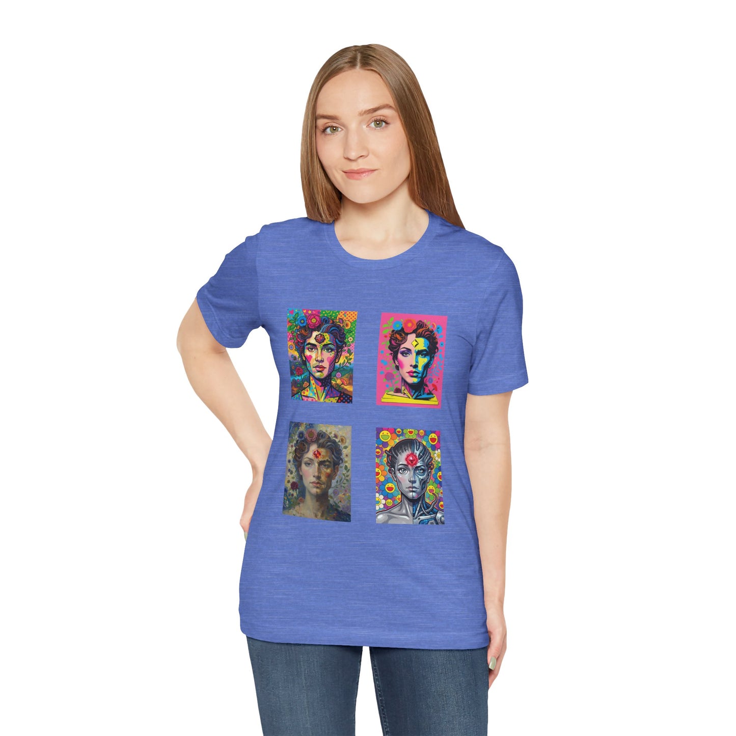 Fluid Art Faces - Unisex NARCIZA Tee