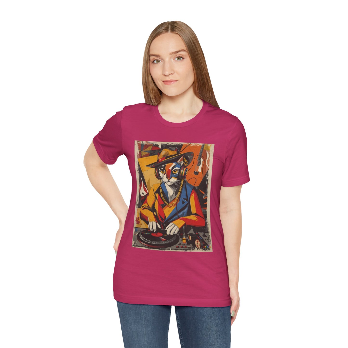 Cubist Cat DJ - Narciza Unisex Tee