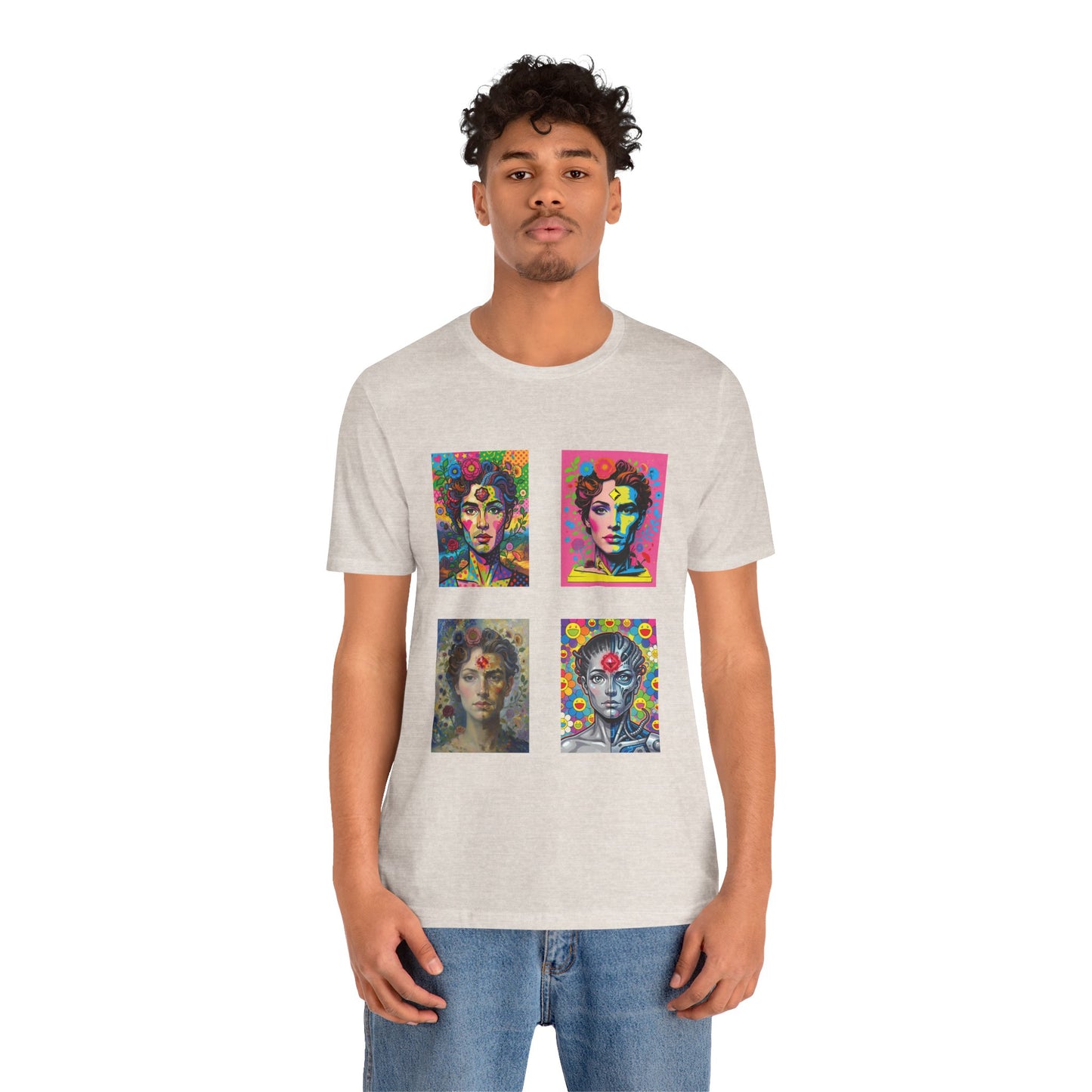 Fluid Art Faces - Unisex NARCIZA Tee