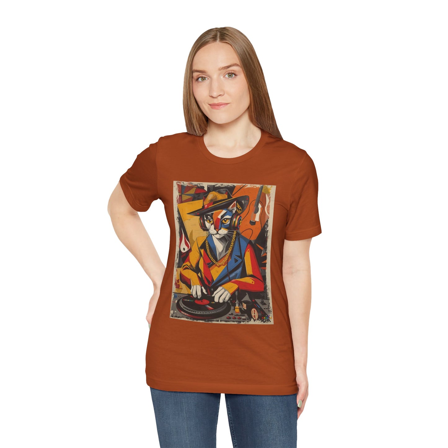 Cubist Cat DJ - Narciza Unisex Tee