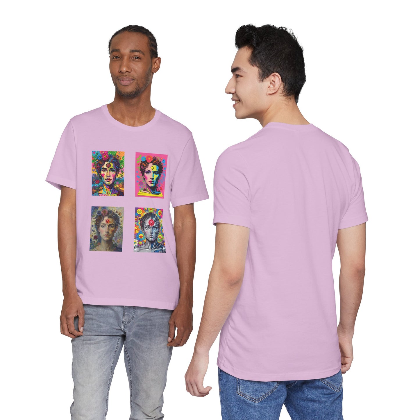 Fluid Art Faces - Unisex NARCIZA Tee
