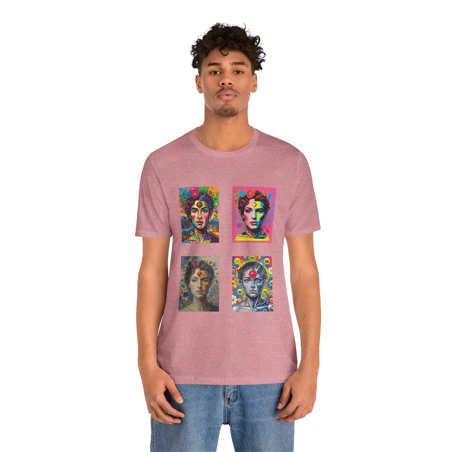Fluid Art Faces - Unisex NARCIZA Tee