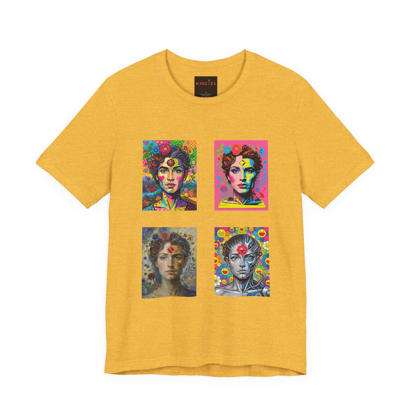 Fluid Art Faces - Unisex NARCIZA Tee