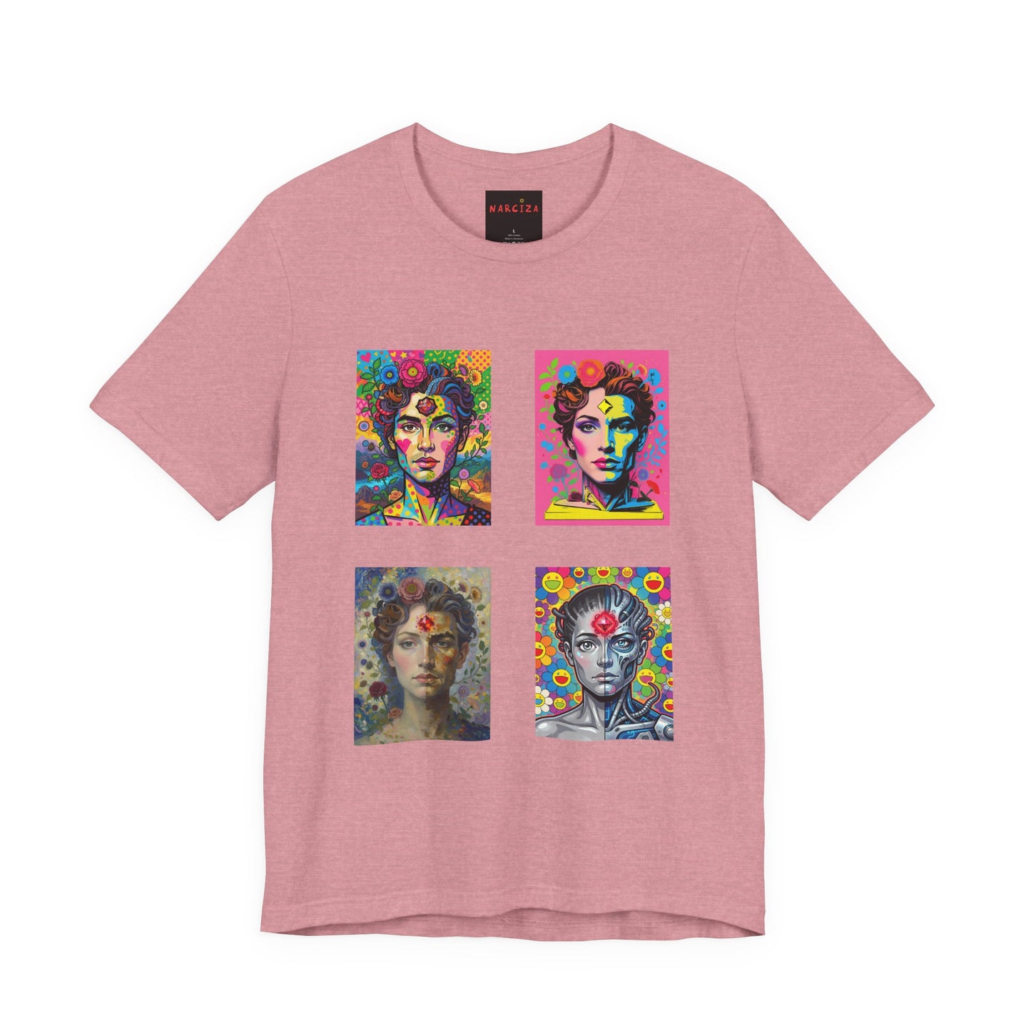 Fluid Art Faces - Unisex NARCIZA Tee