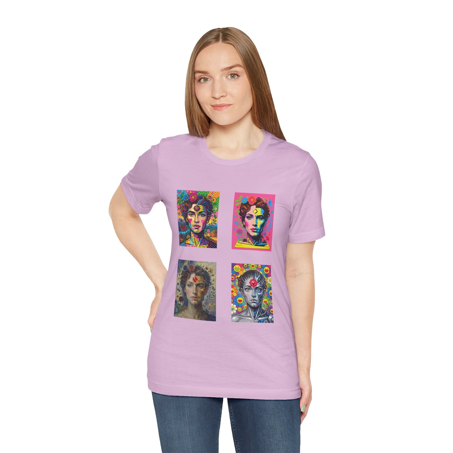 Fluid Art Faces - Unisex NARCIZA Tee
