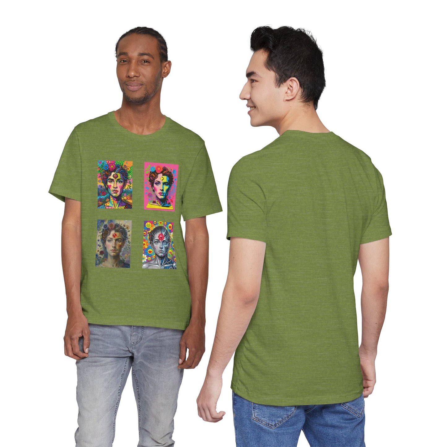 Fluid Art Faces - Unisex NARCIZA Tee