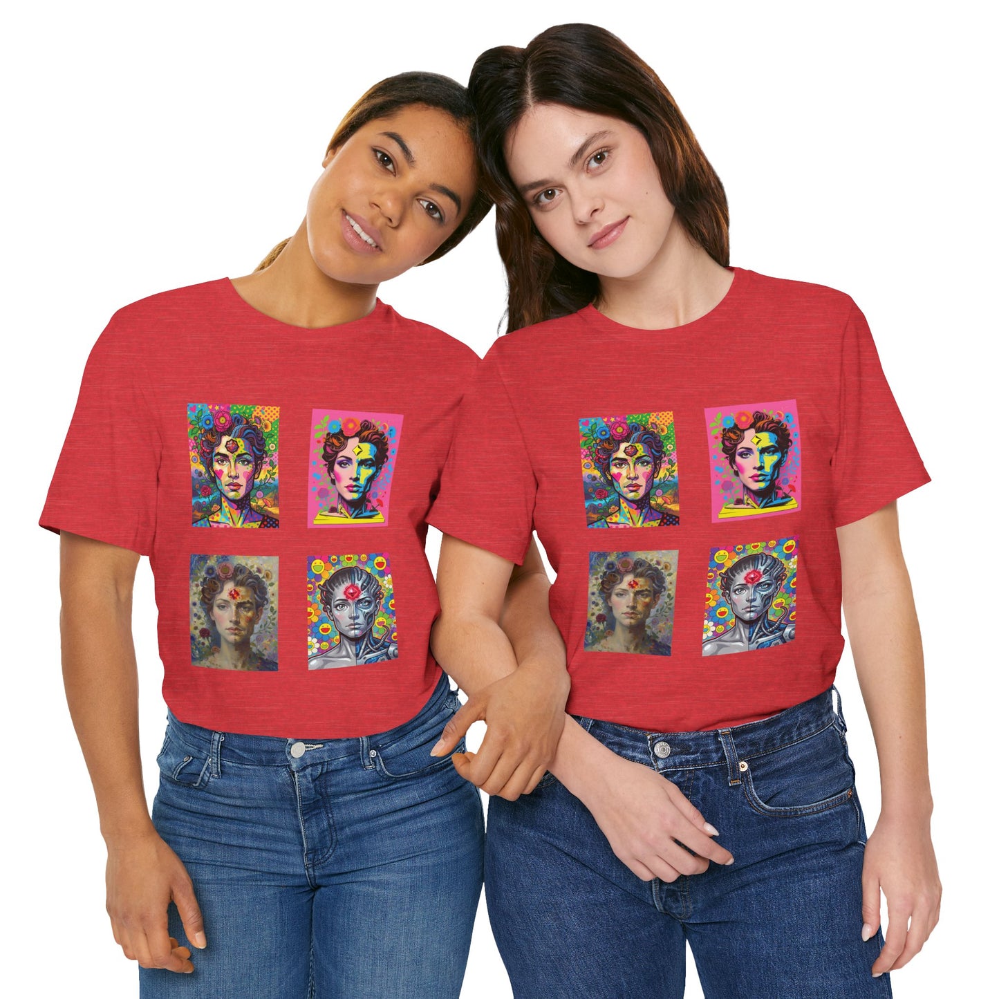 Fluid Art Faces - Unisex NARCIZA Tee