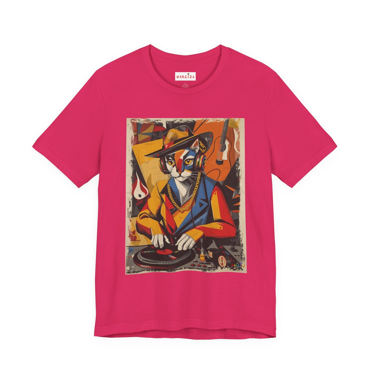 Cubist Cat DJ - Narciza Unisex Tee