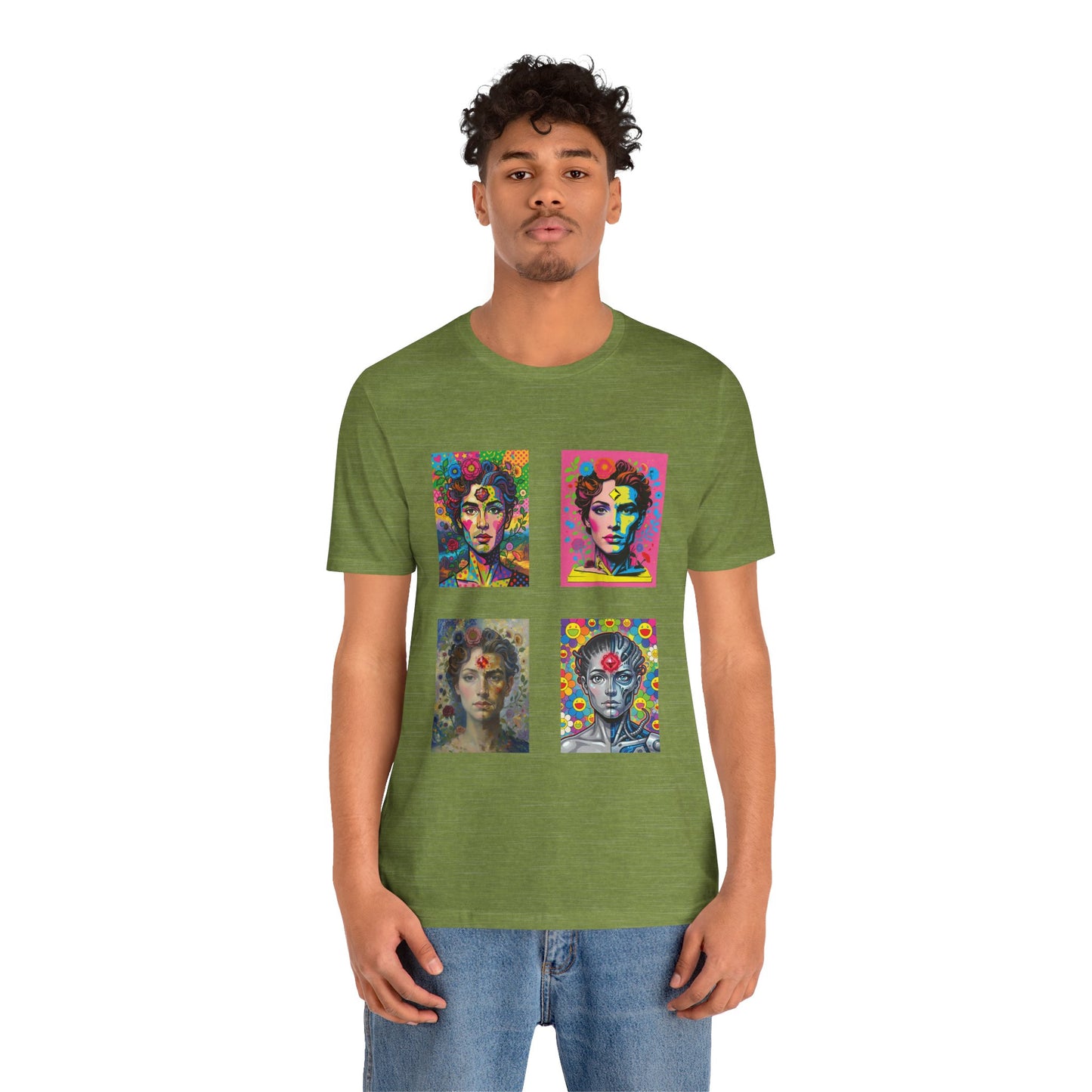 Fluid Art Faces - Unisex NARCIZA Tee