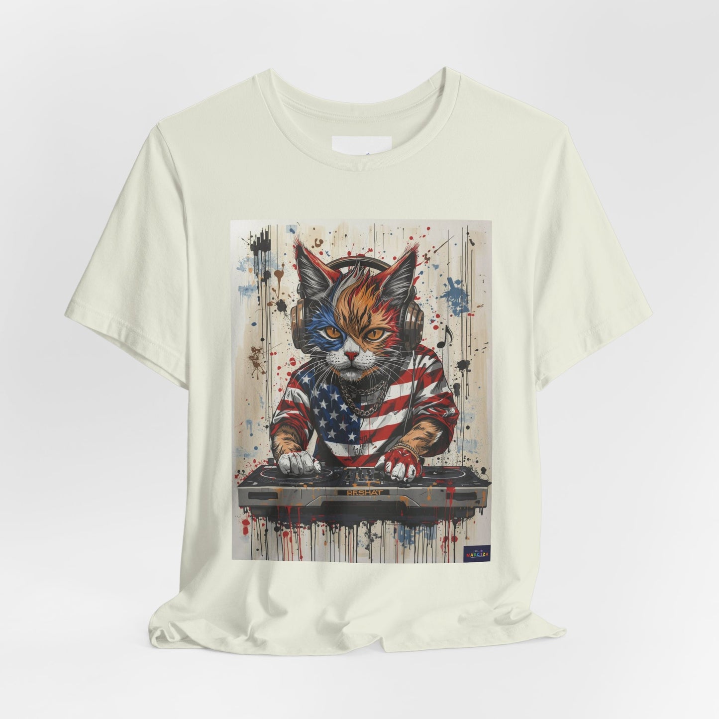 Scratch Cat DJ  — Narciza Unisex T‑Shirt