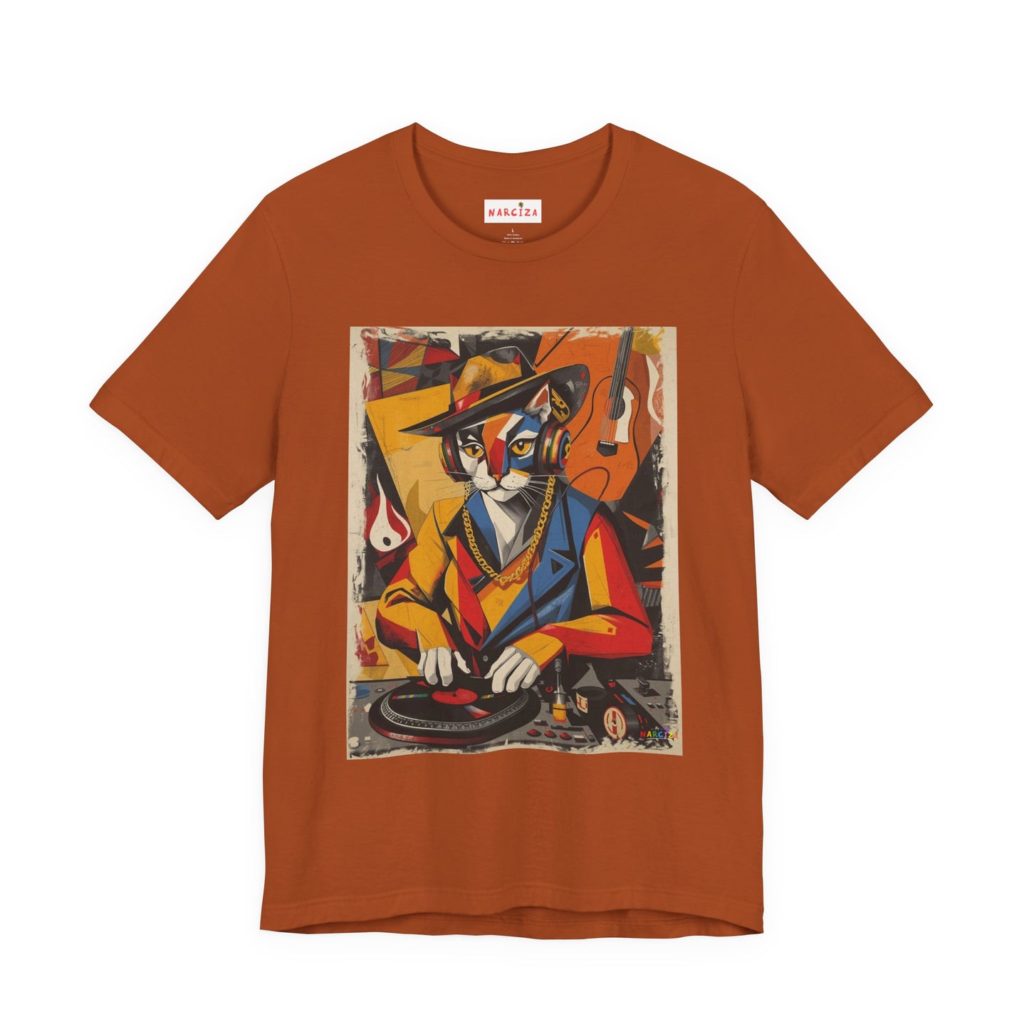 Cubist Cat DJ - Narciza Unisex Tee