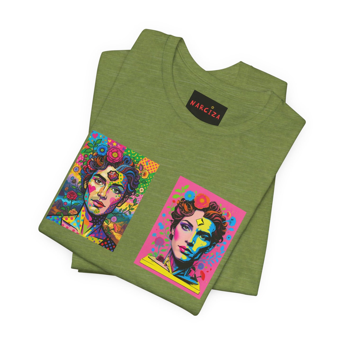 Fluid Art Faces - Unisex NARCIZA Tee