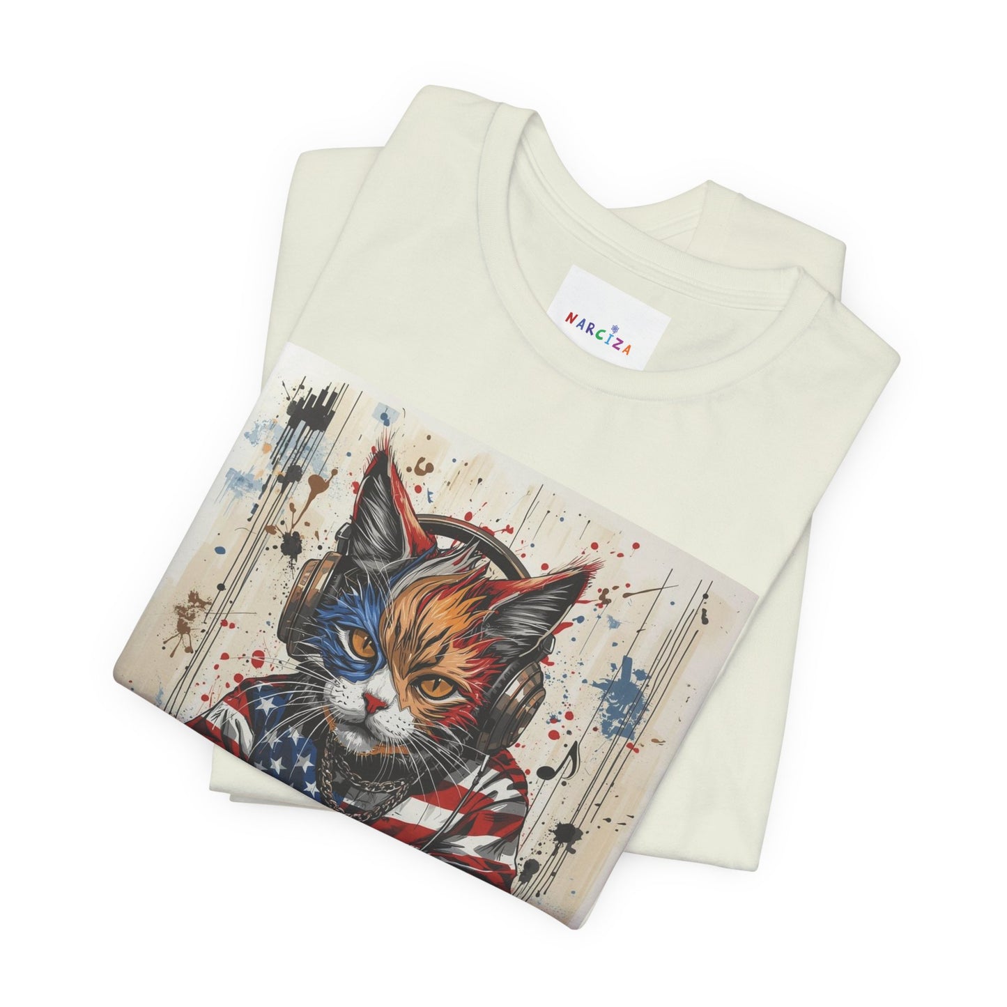 Scratch Cat DJ  — Narciza Unisex T‑Shirt