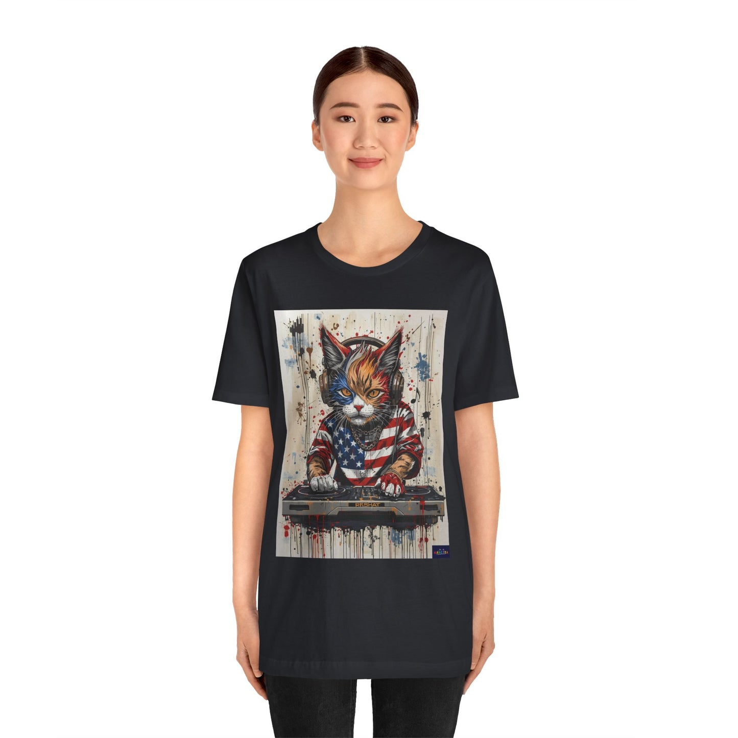 Scratch Cat DJ  — Narciza Unisex T‑Shirt