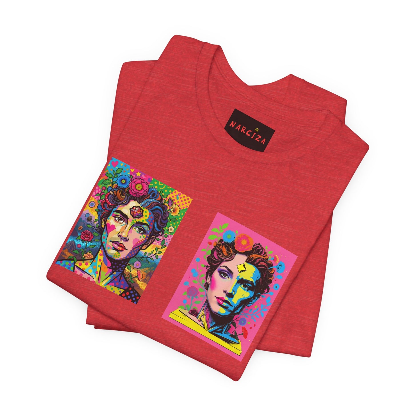 Fluid Art Faces - Unisex NARCIZA Tee