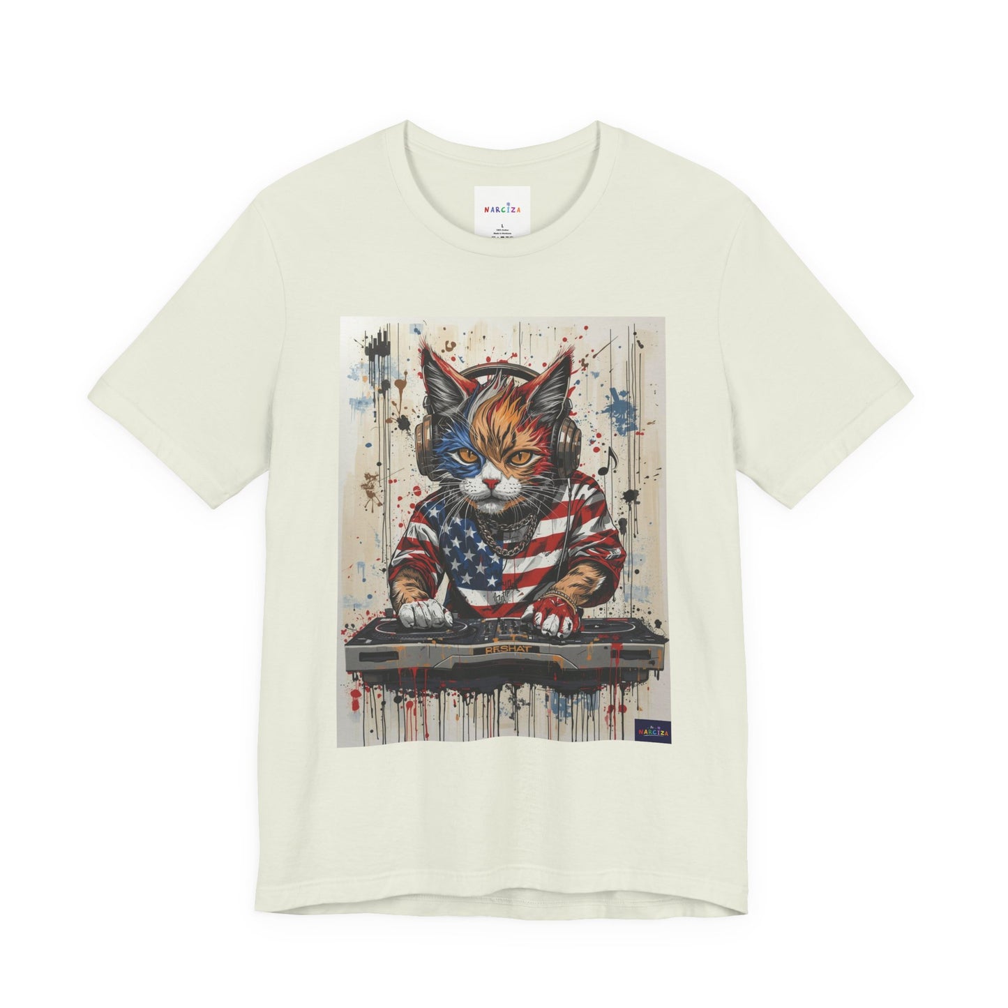 Scratch Cat DJ  — Narciza Unisex T‑Shirt