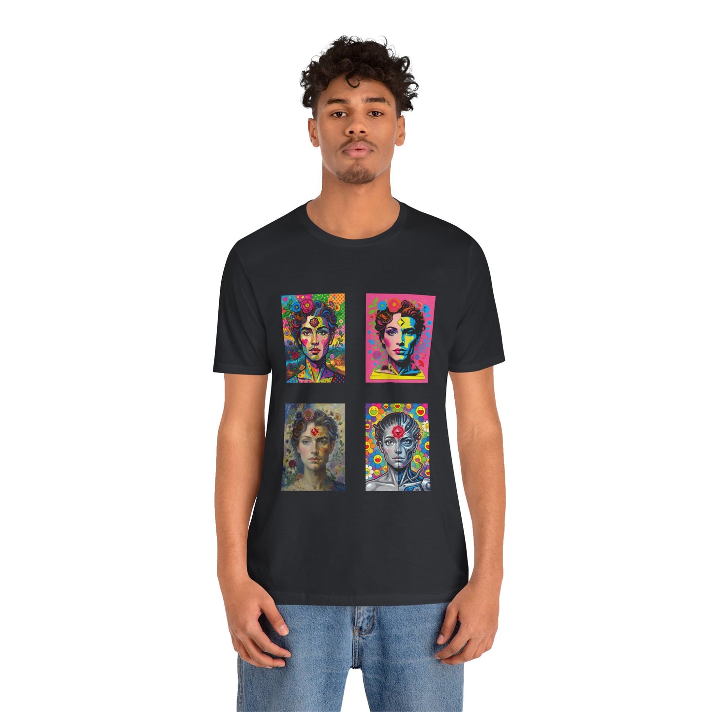 Fluid Art Faces - Unisex NARCIZA Tee