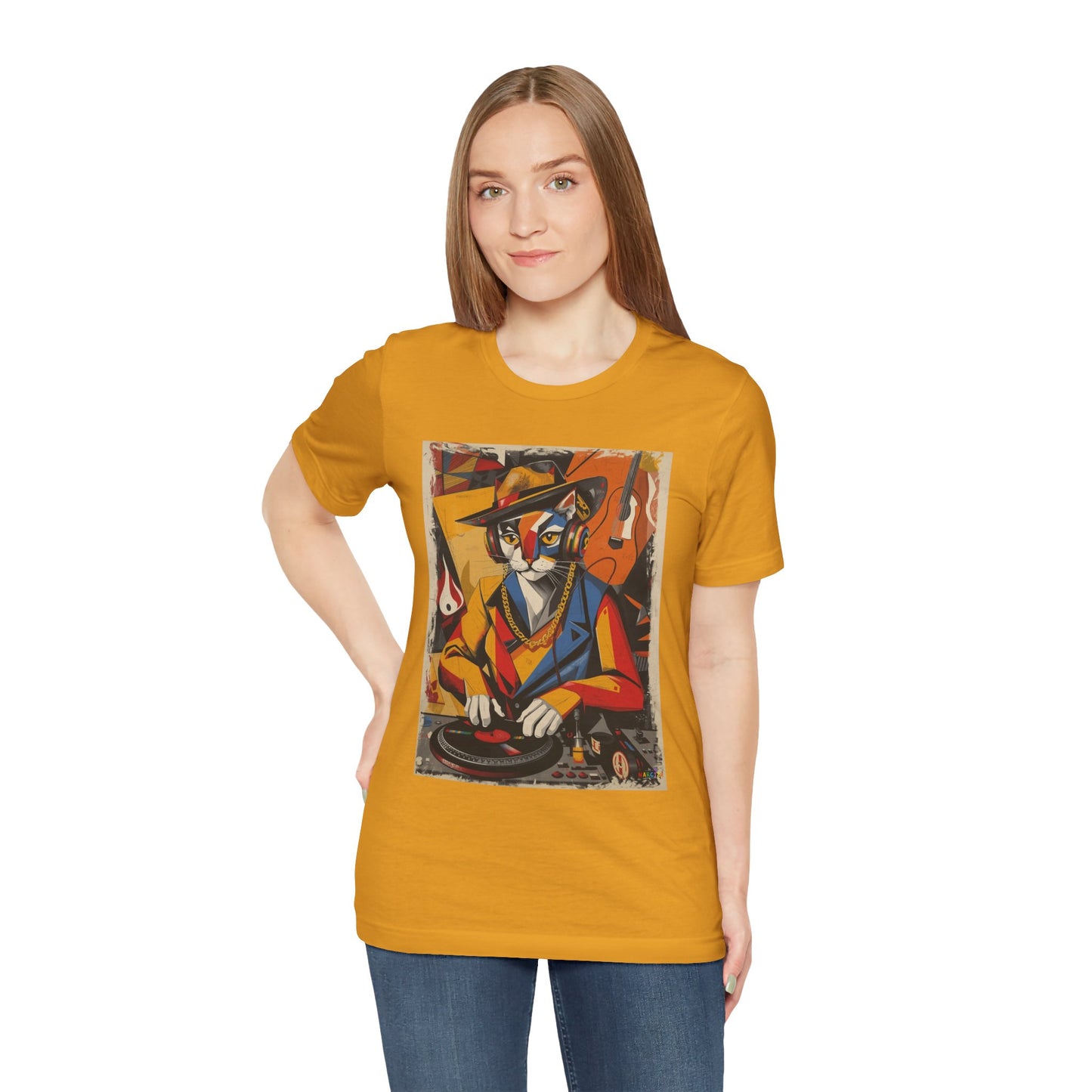 Cubist Cat DJ - Narciza Unisex Tee