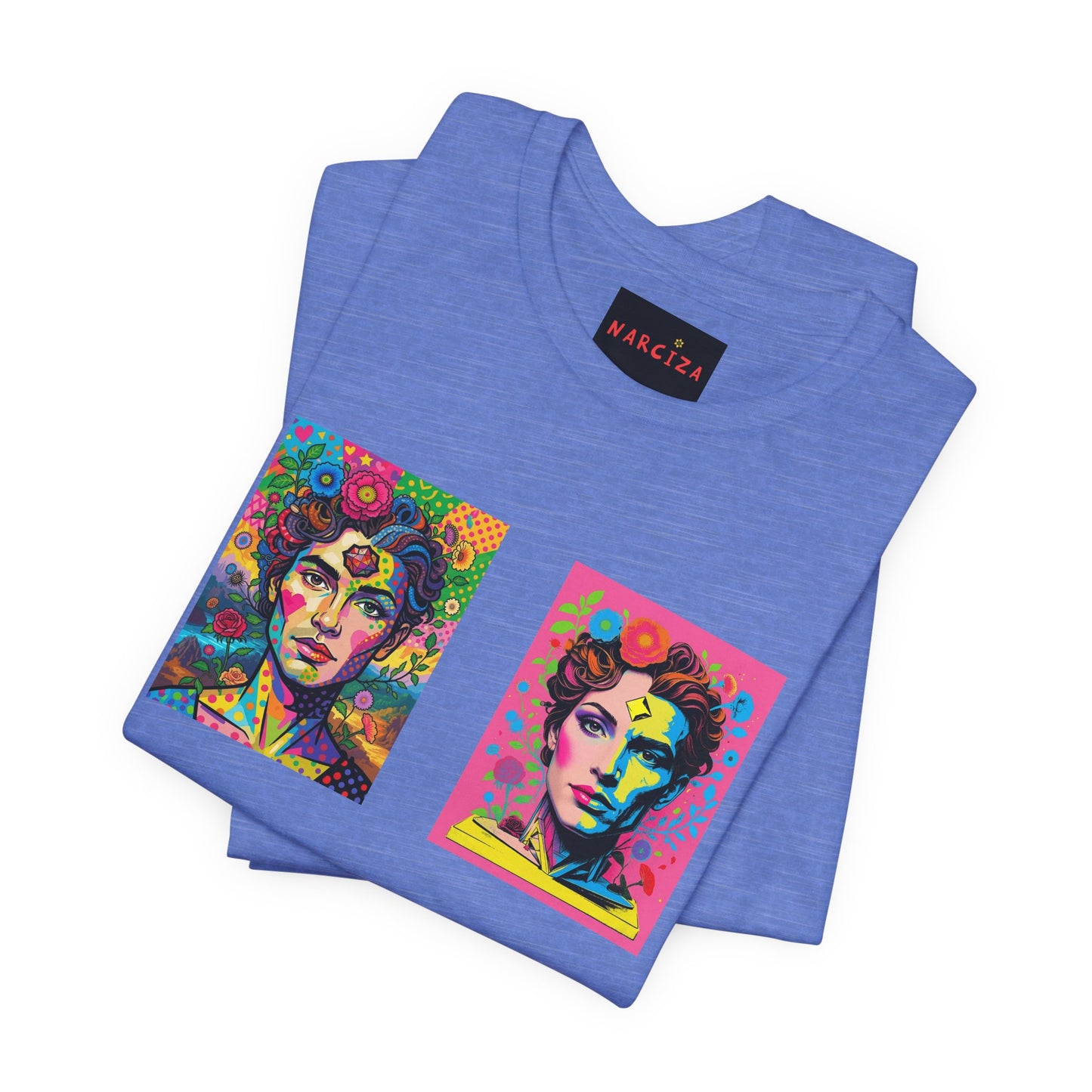 Fluid Art Faces - Unisex NARCIZA Tee