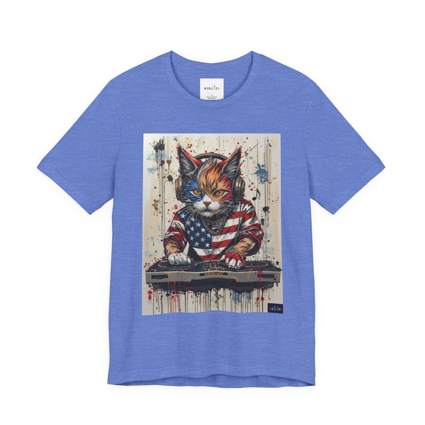 Scratch Cat DJ  — Narciza Unisex T‑Shirt