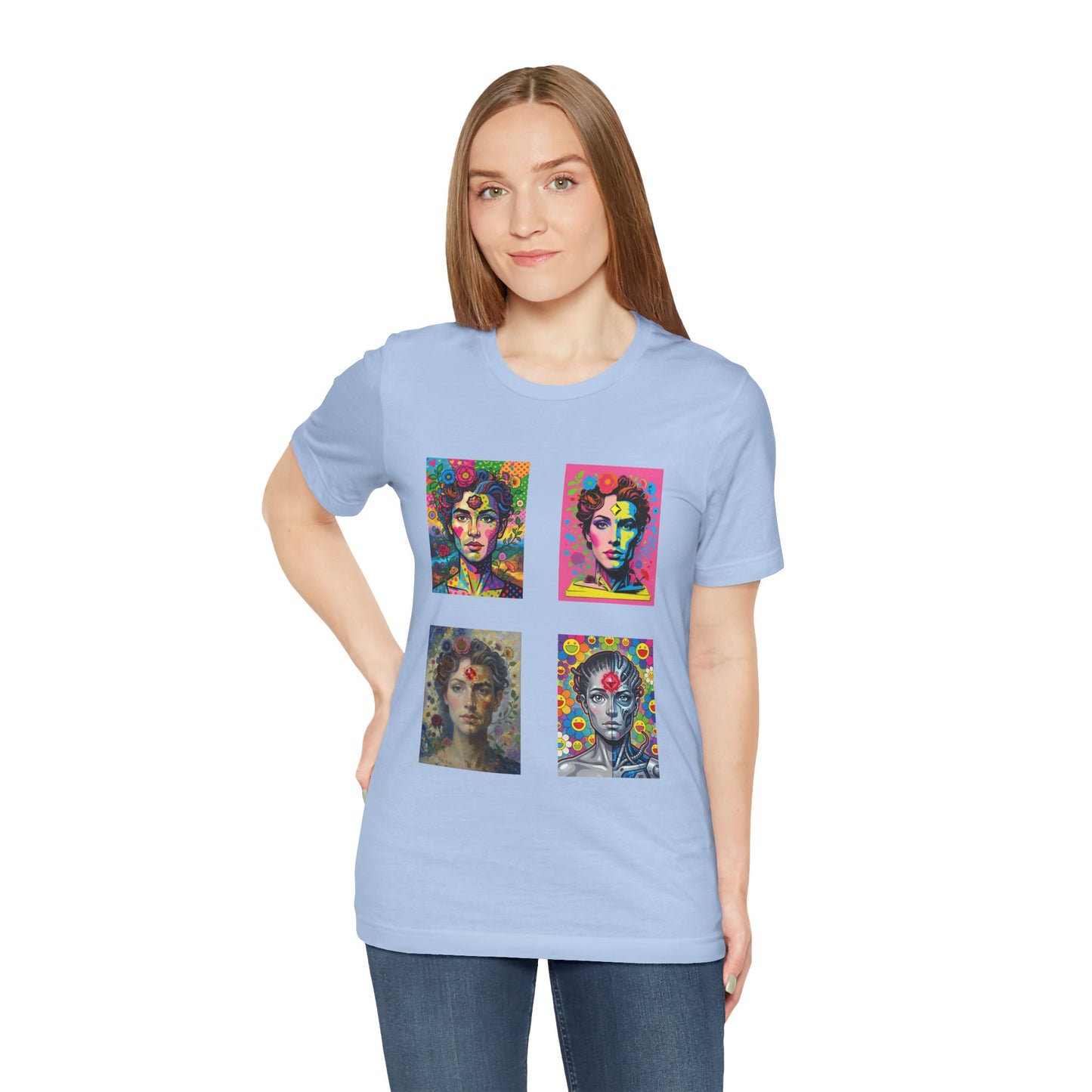 Fluid Art Faces - Unisex NARCIZA Tee