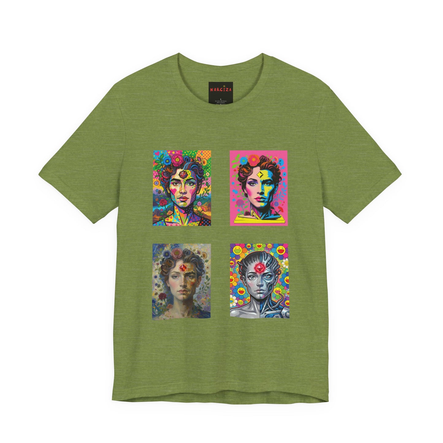 Fluid Art Faces - Unisex NARCIZA Tee