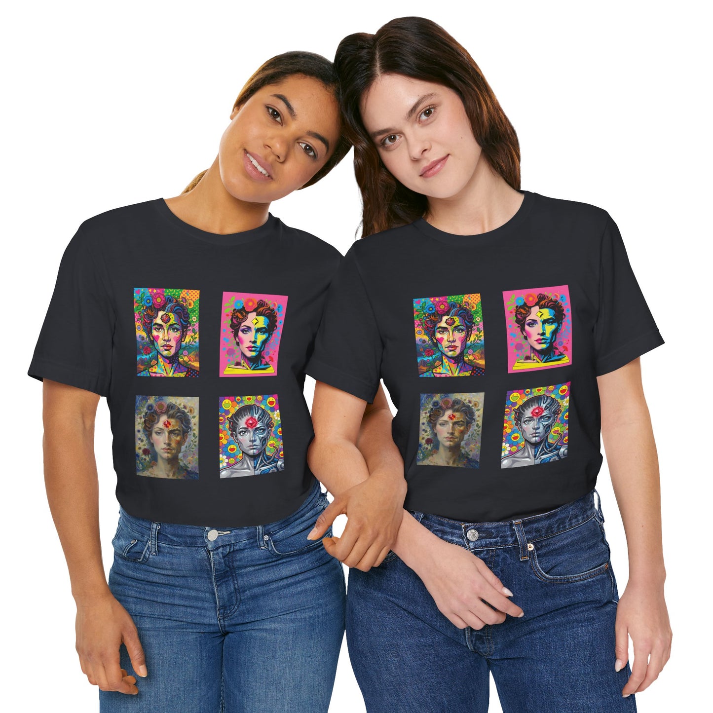 Fluid Art Faces - Unisex NARCIZA Tee