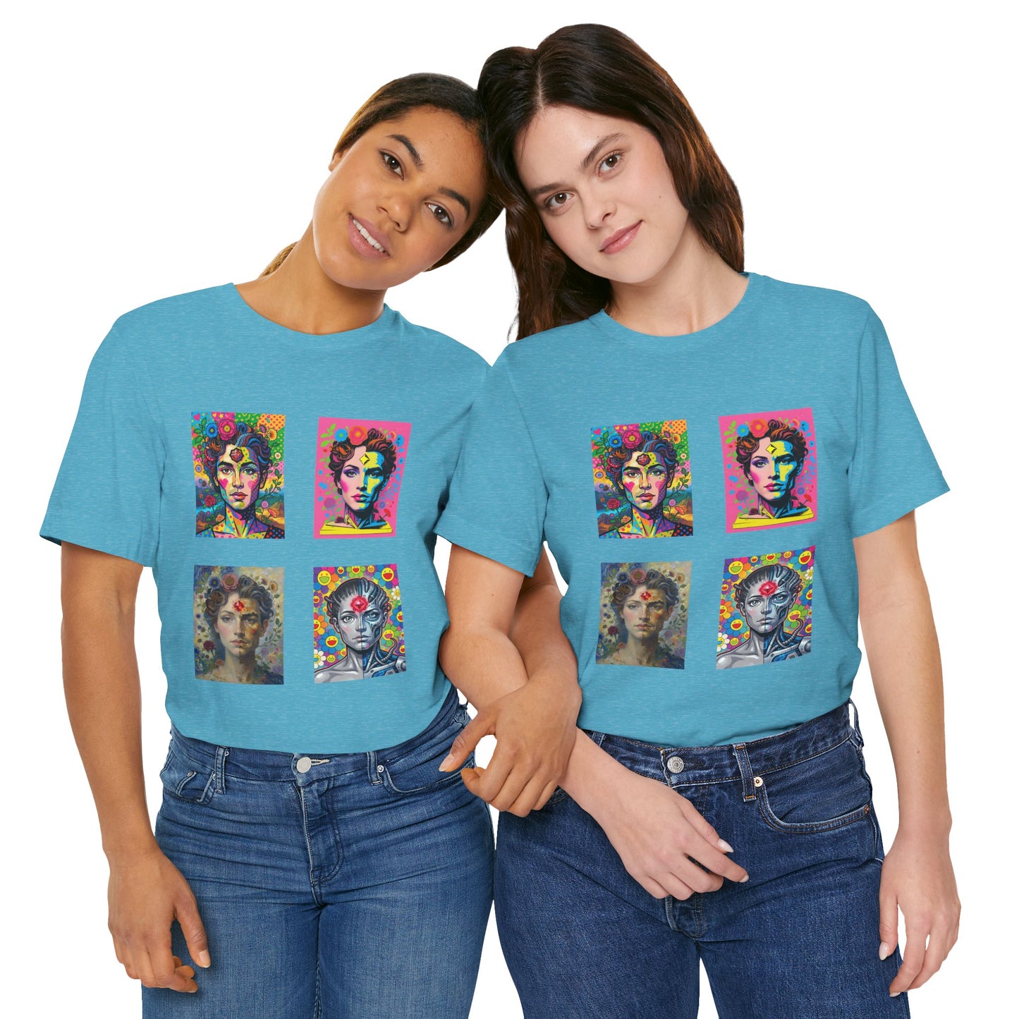 Fluid Art Faces - Unisex NARCIZA Tee