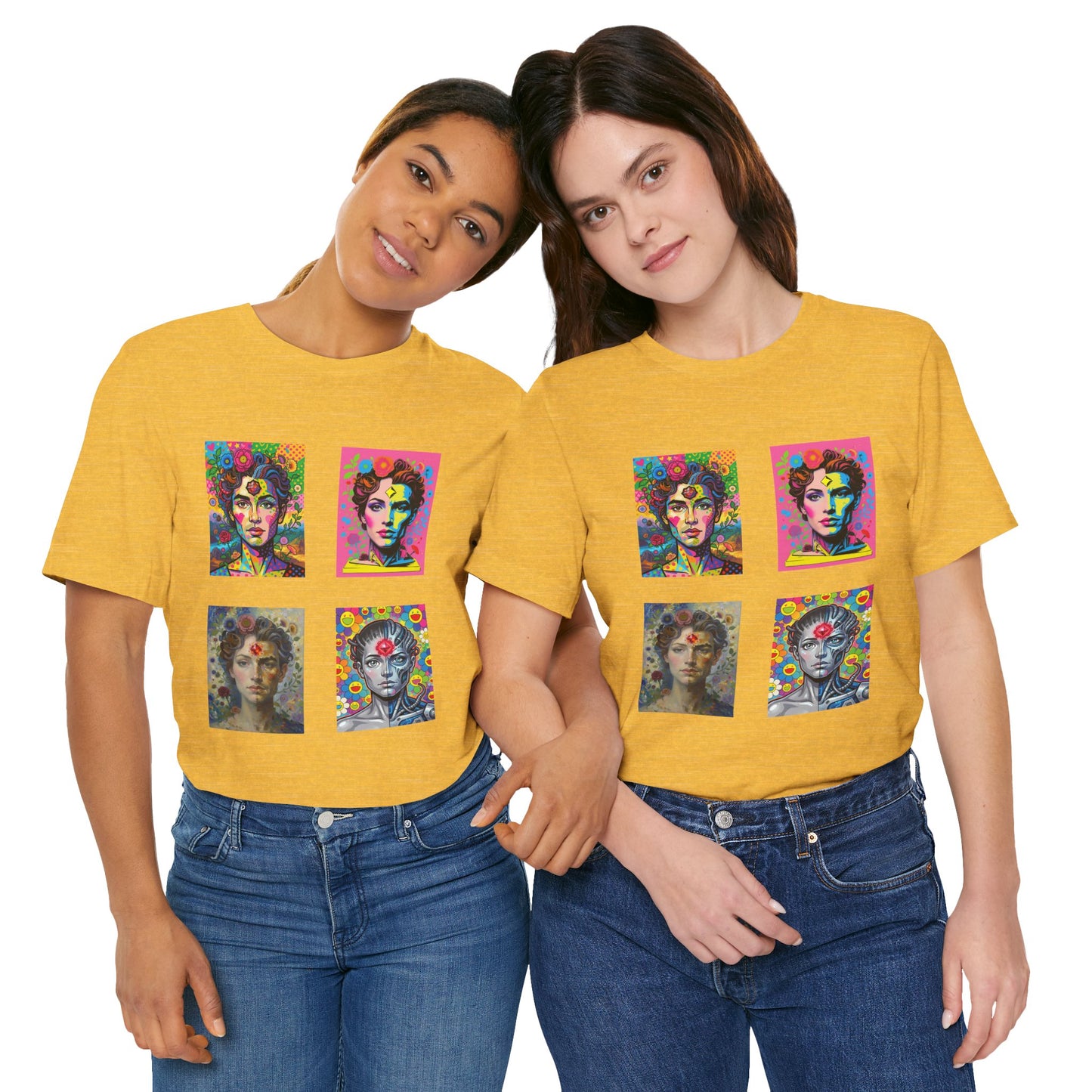Fluid Art Faces - Unisex NARCIZA Tee