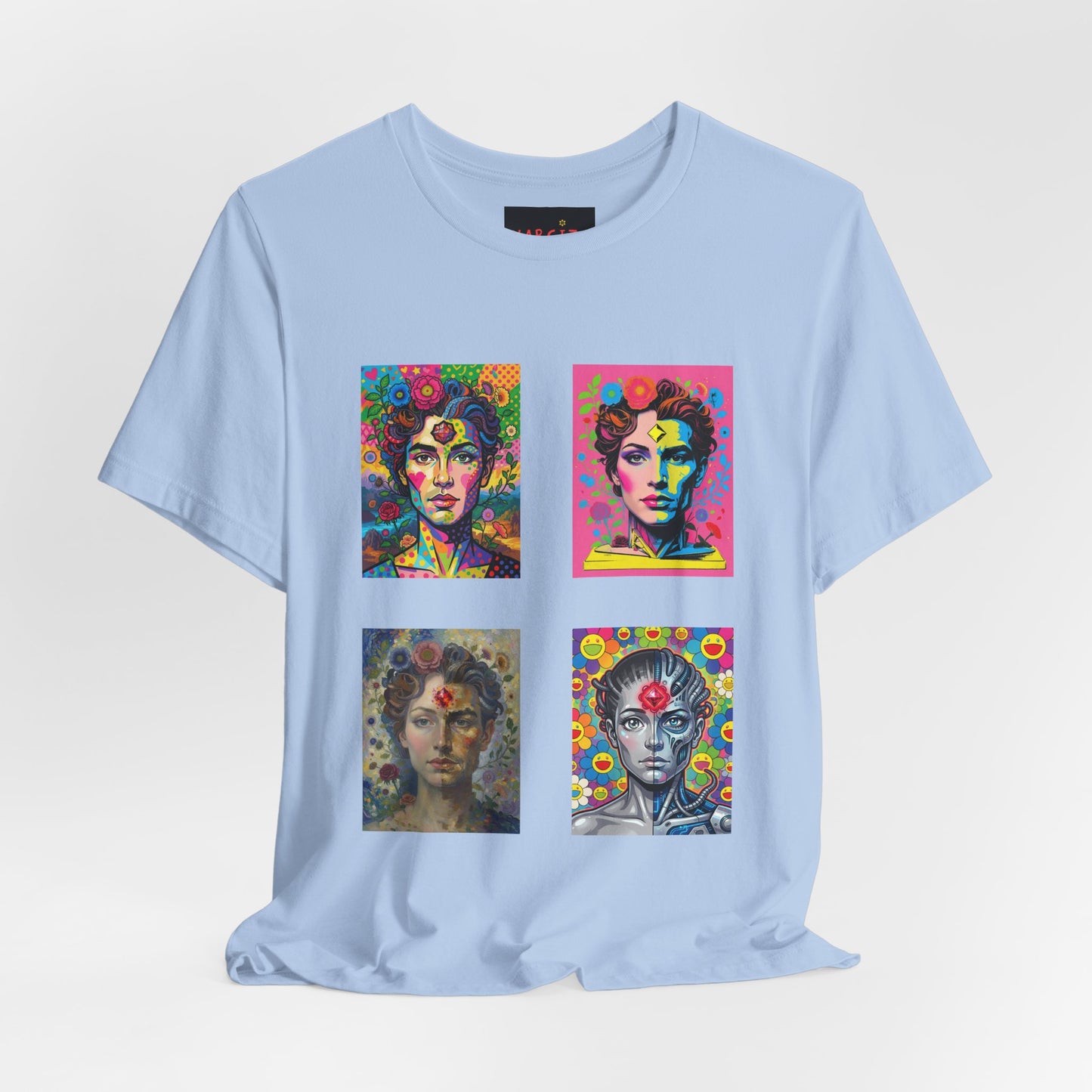 Fluid Art Faces - Unisex NARCIZA Tee