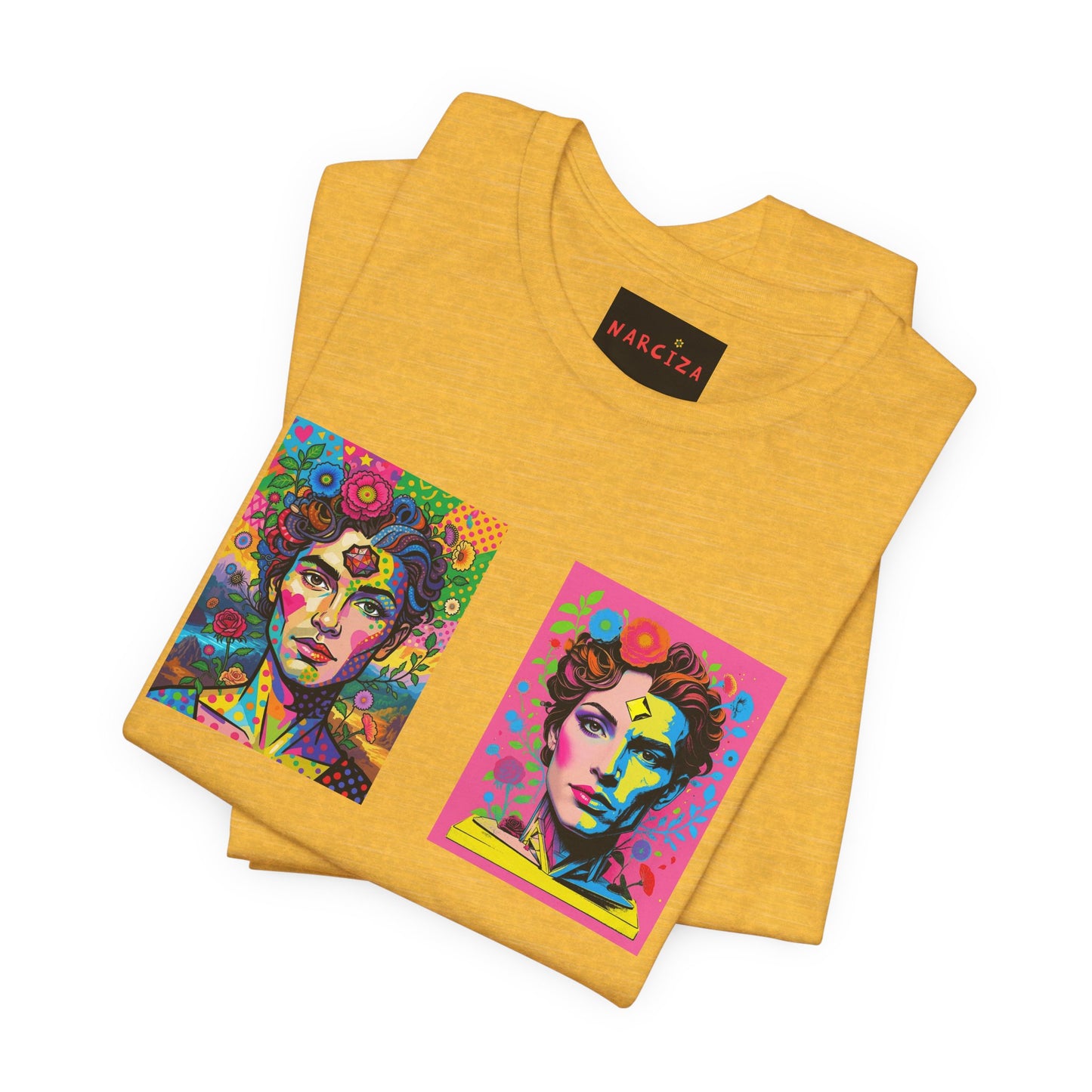 Fluid Art Faces - Unisex NARCIZA Tee