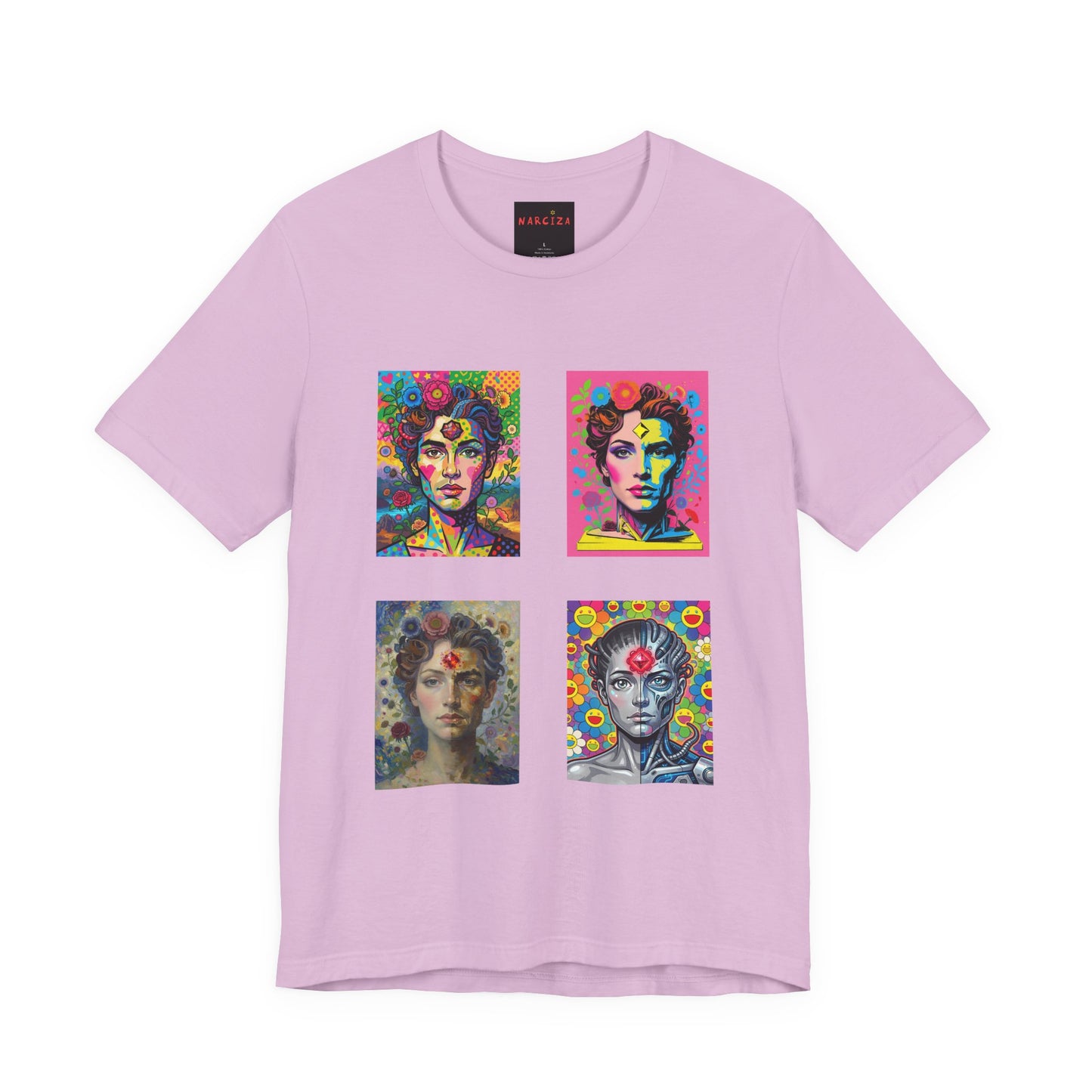 Fluid Art Faces - Unisex NARCIZA Tee