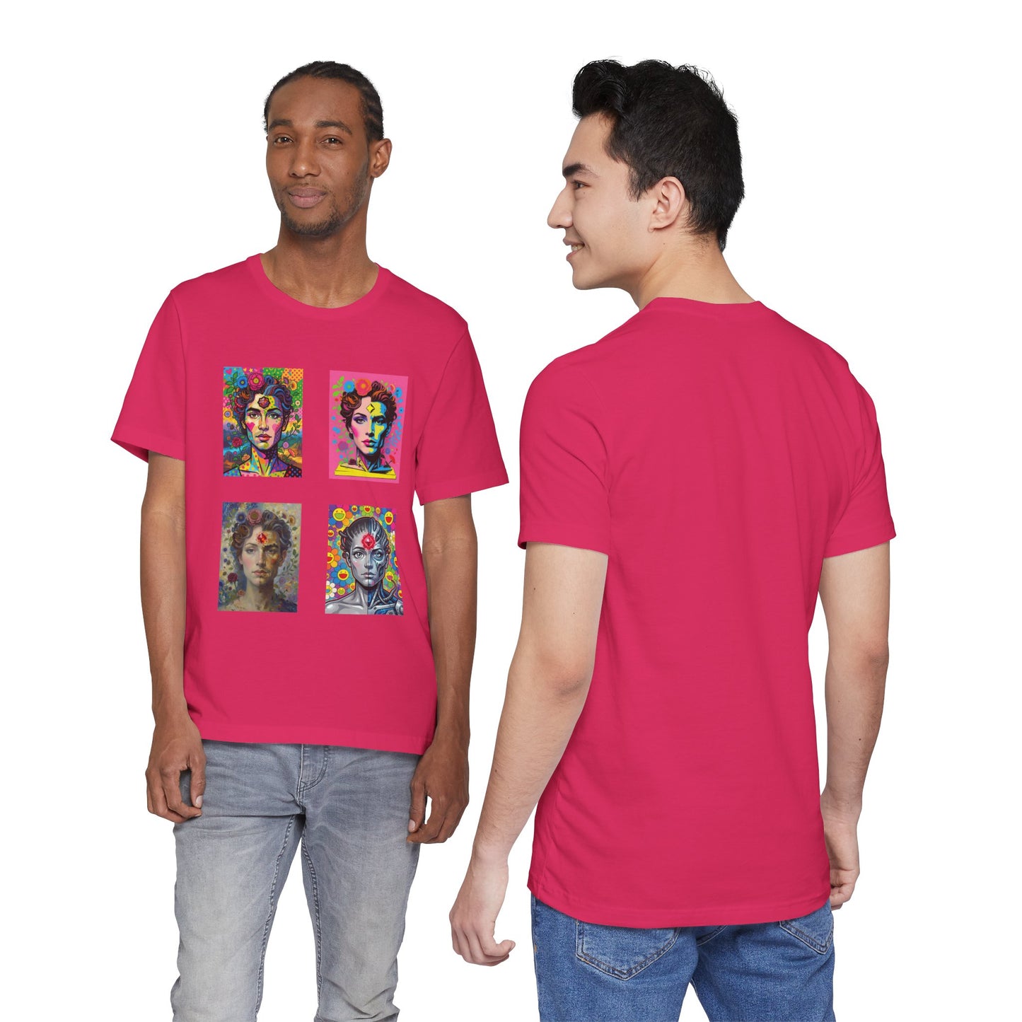 Fluid Art Faces - Unisex NARCIZA Tee