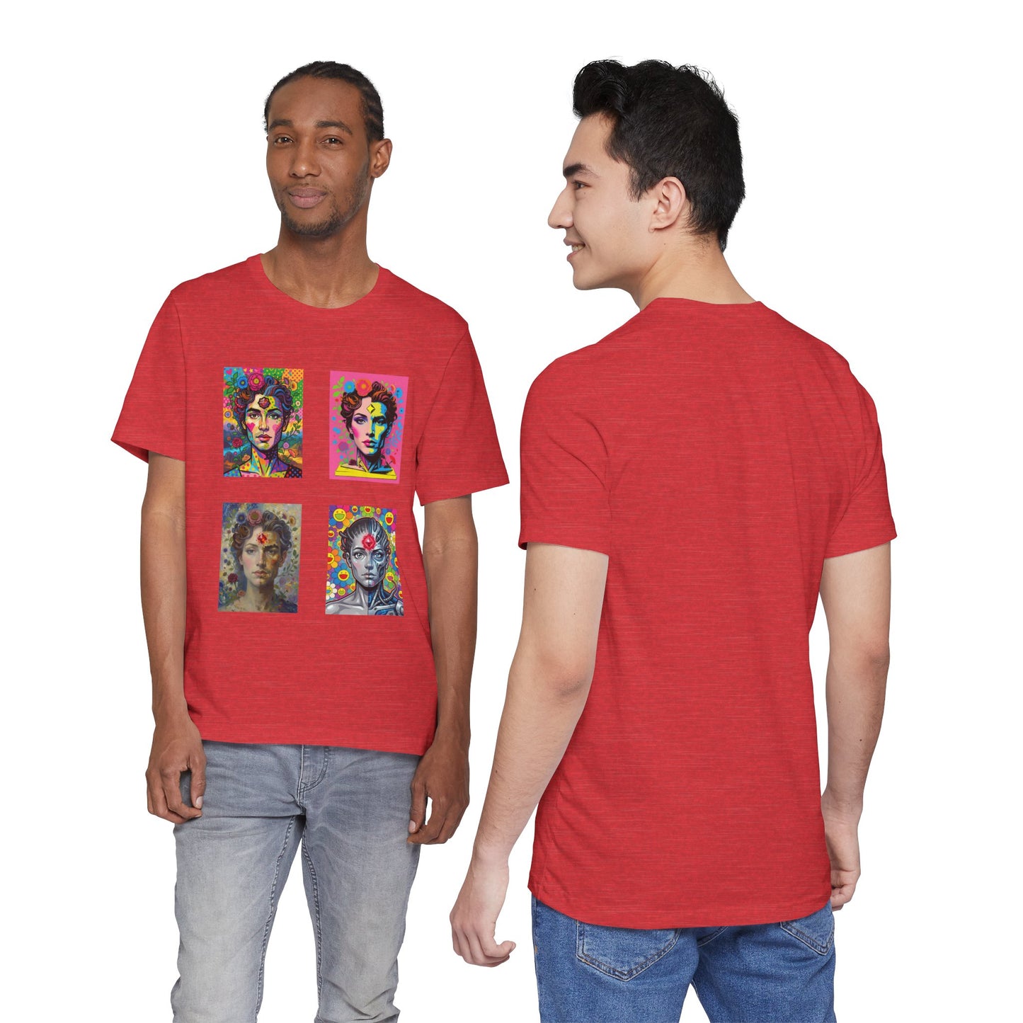 Fluid Art Faces - Unisex NARCIZA Tee