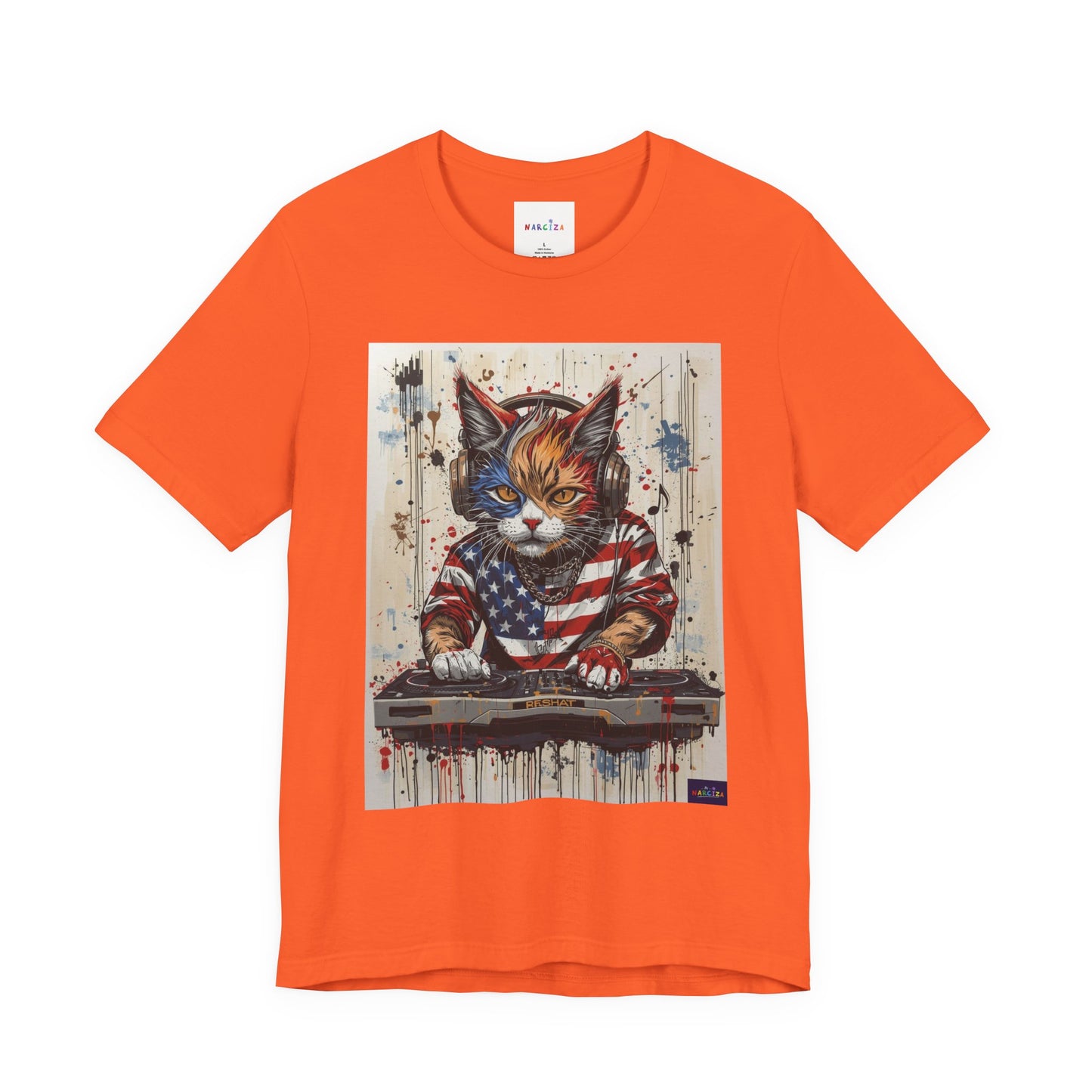 Scratch Cat DJ  — Narciza Unisex T‑Shirt