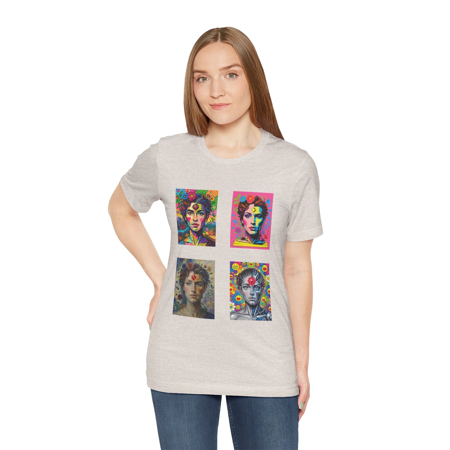 Fluid Art Faces - Unisex NARCIZA Tee