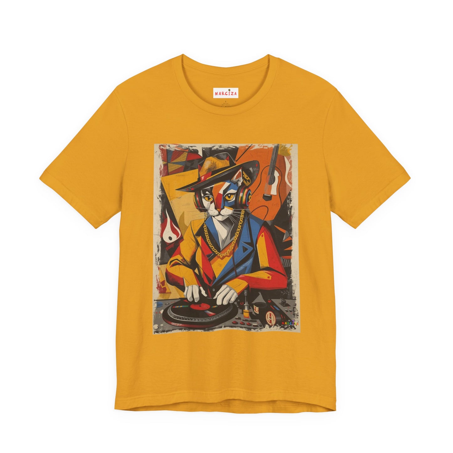 Cubist Cat DJ - Narciza Unisex Tee