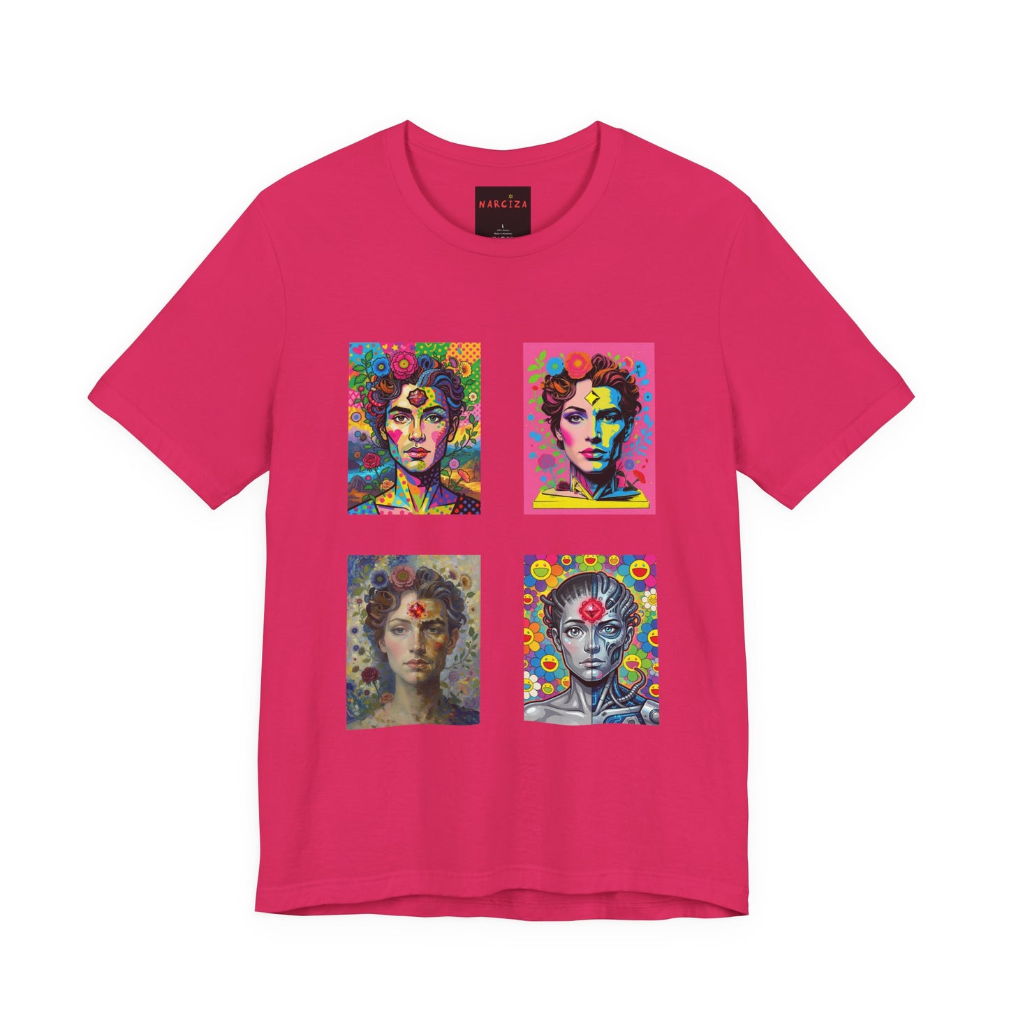 Fluid Art Faces - Unisex NARCIZA Tee