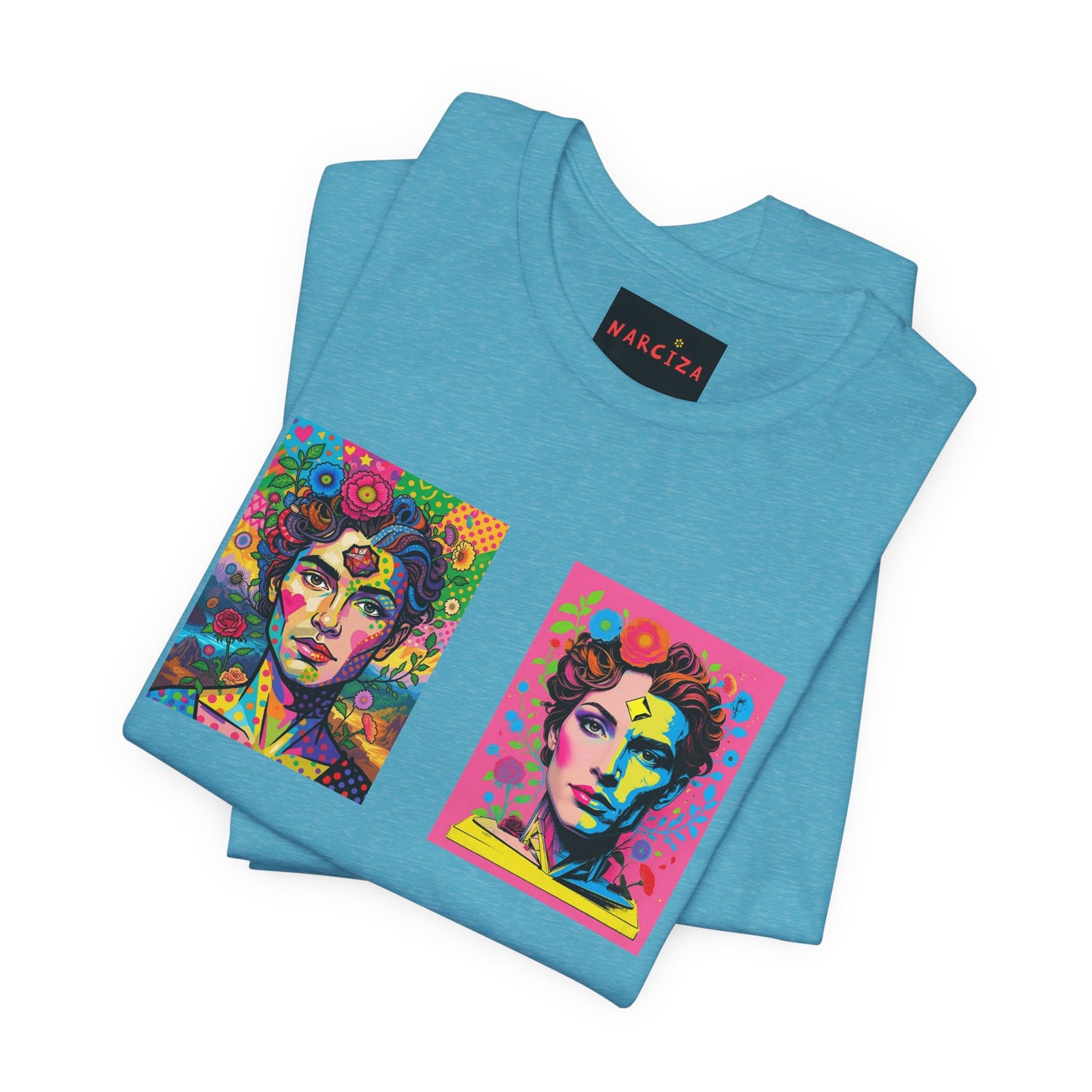 Fluid Art Faces - Unisex NARCIZA Tee