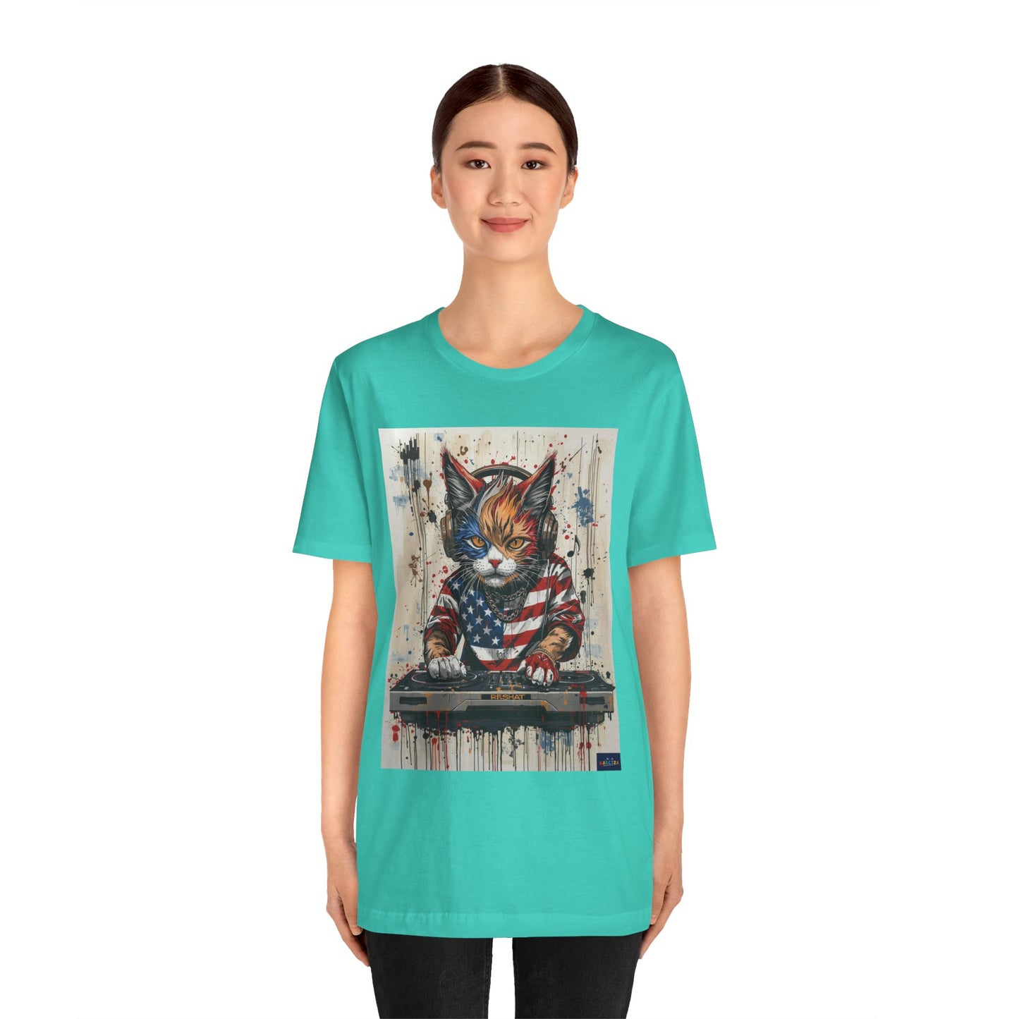 Scratch Cat DJ  — Narciza Unisex T‑Shirt