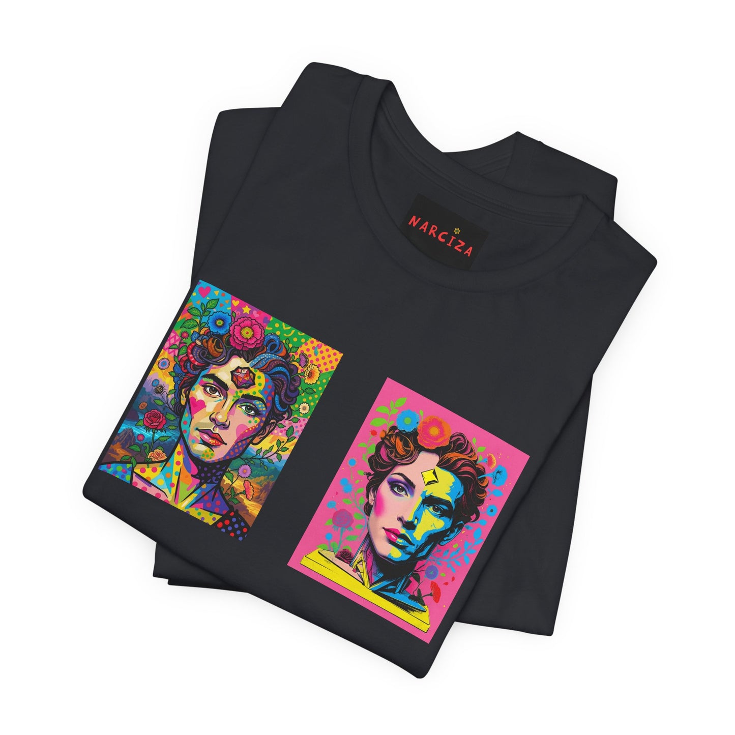 Fluid Art Faces - Unisex NARCIZA Tee