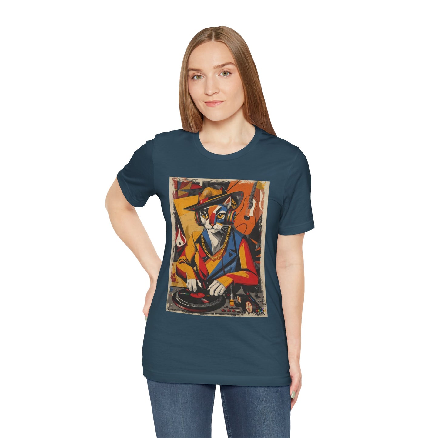 Cubist Cat DJ - Narciza Unisex Tee