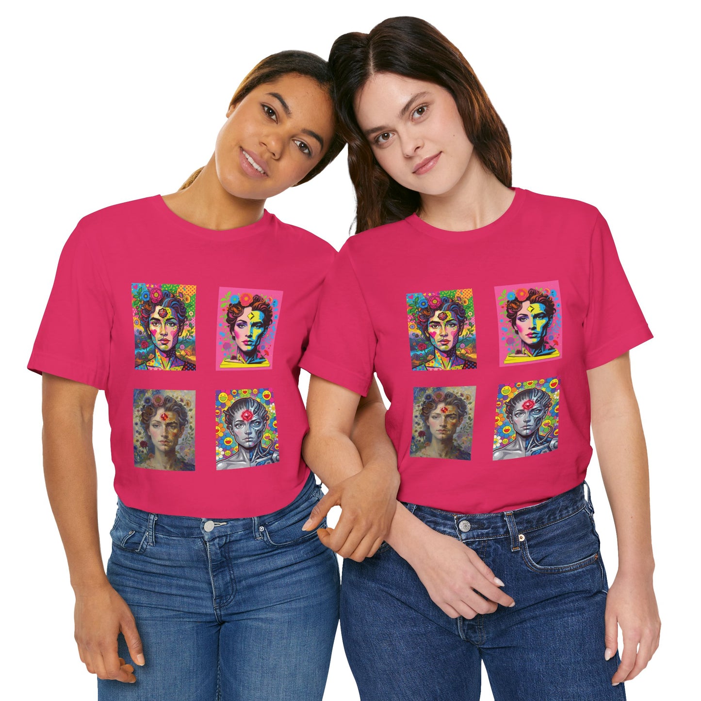Fluid Art Faces - Unisex NARCIZA Tee