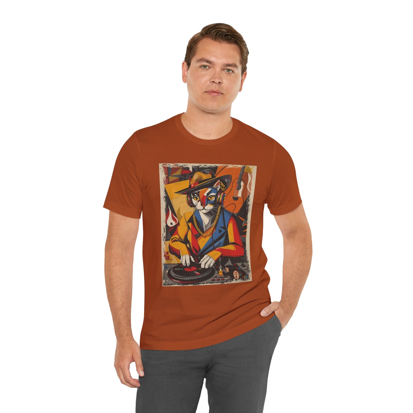 Cubist Cat DJ - Narciza Unisex Tee