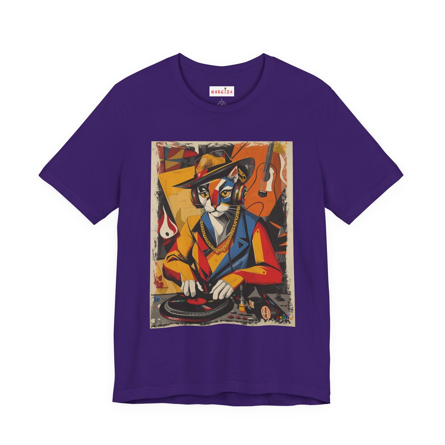 Cubist Cat DJ - Narciza Unisex Tee