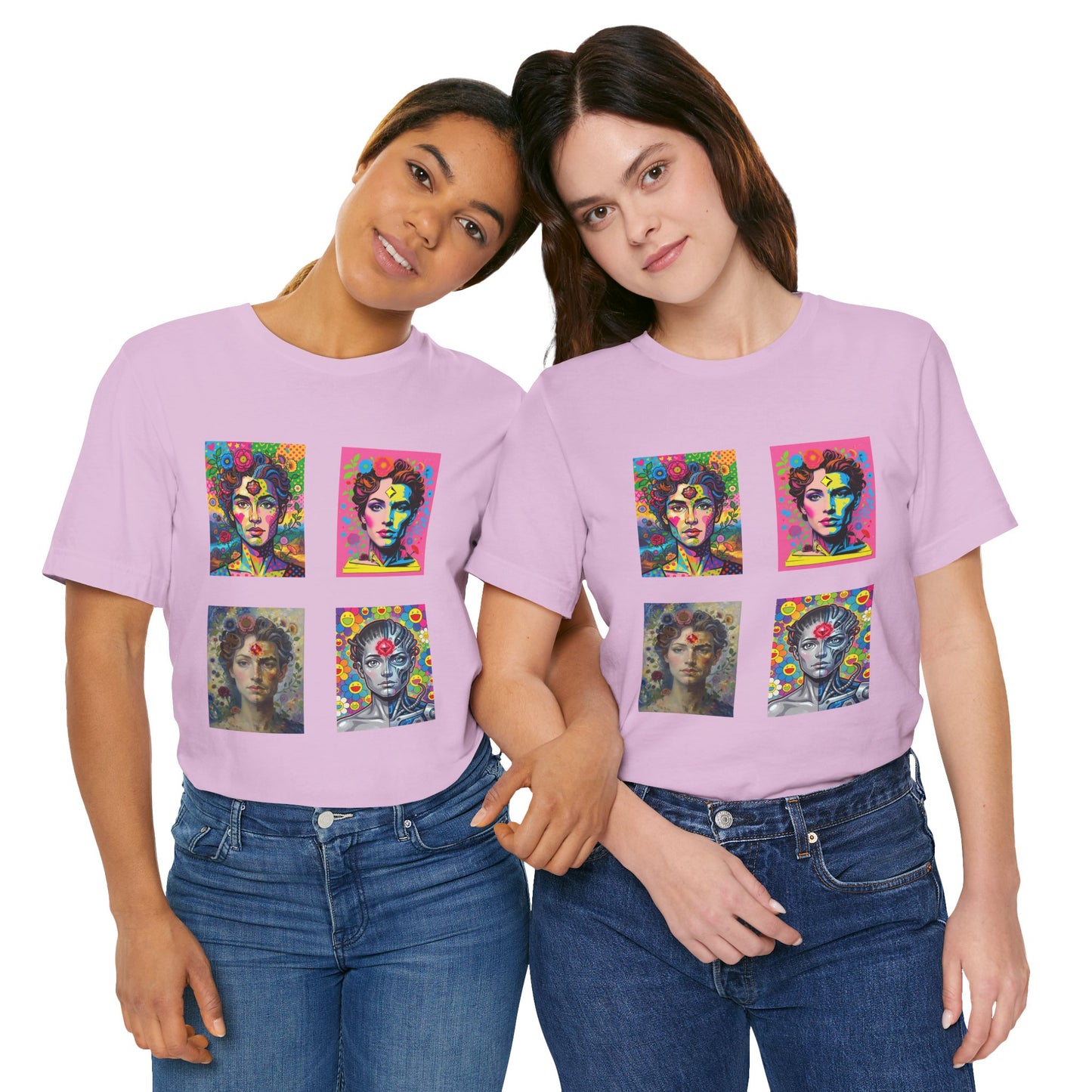 Fluid Art Faces - Unisex NARCIZA Tee